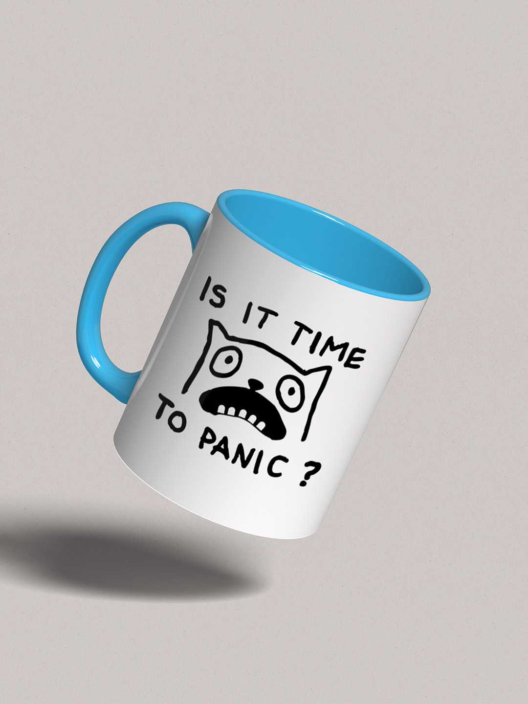 TIME TO PANIC Graphic Printed Ceramic Mug