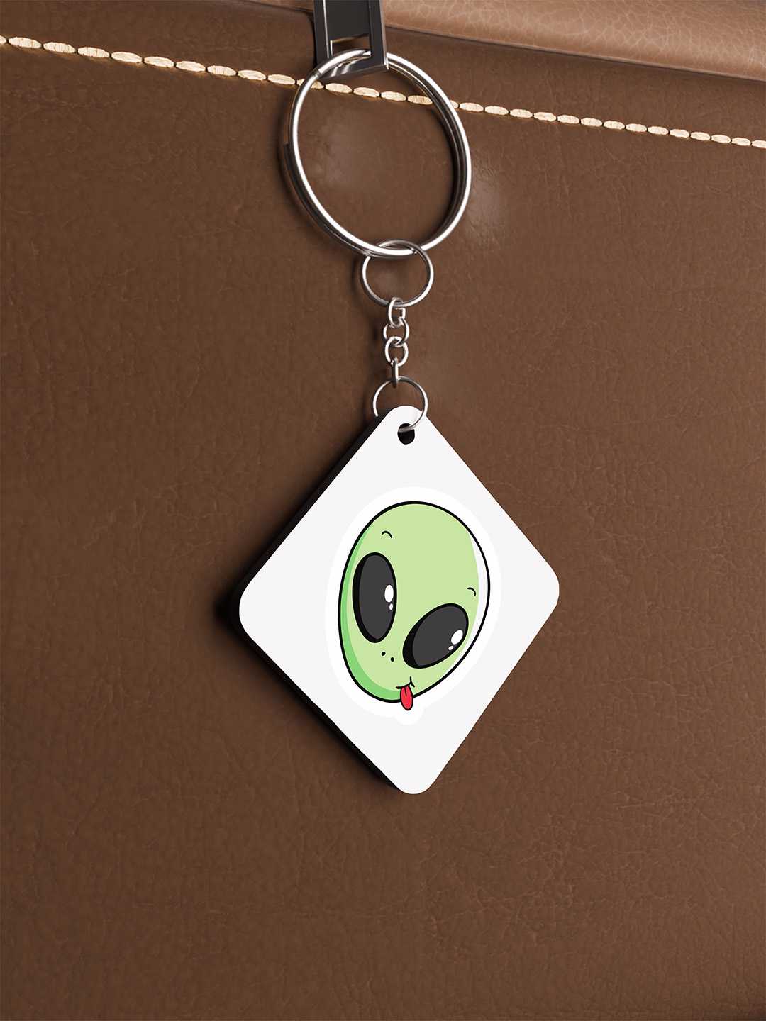 Funny Alien Graphic Keychain