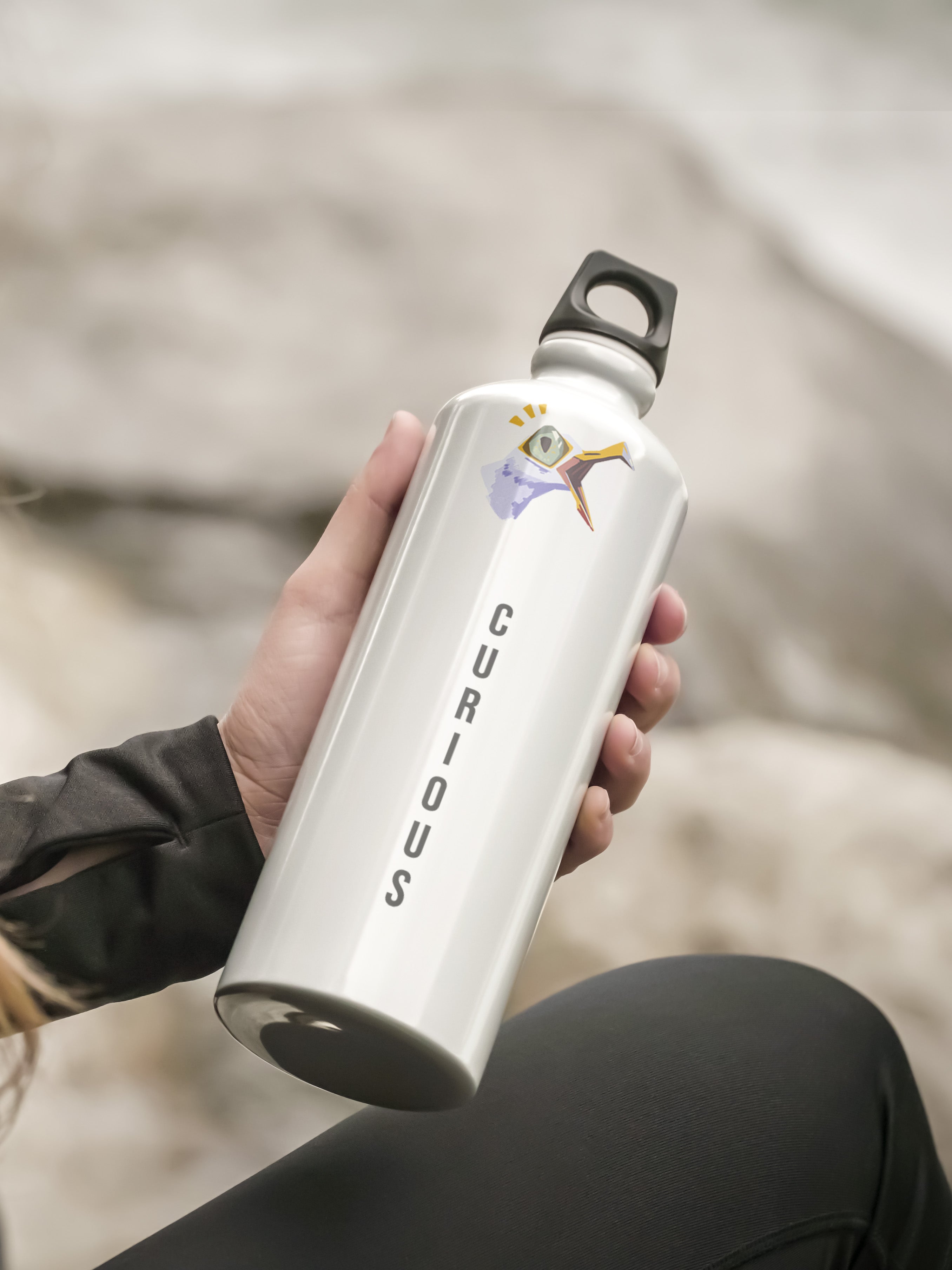 Curious Graphic Metal Bottle