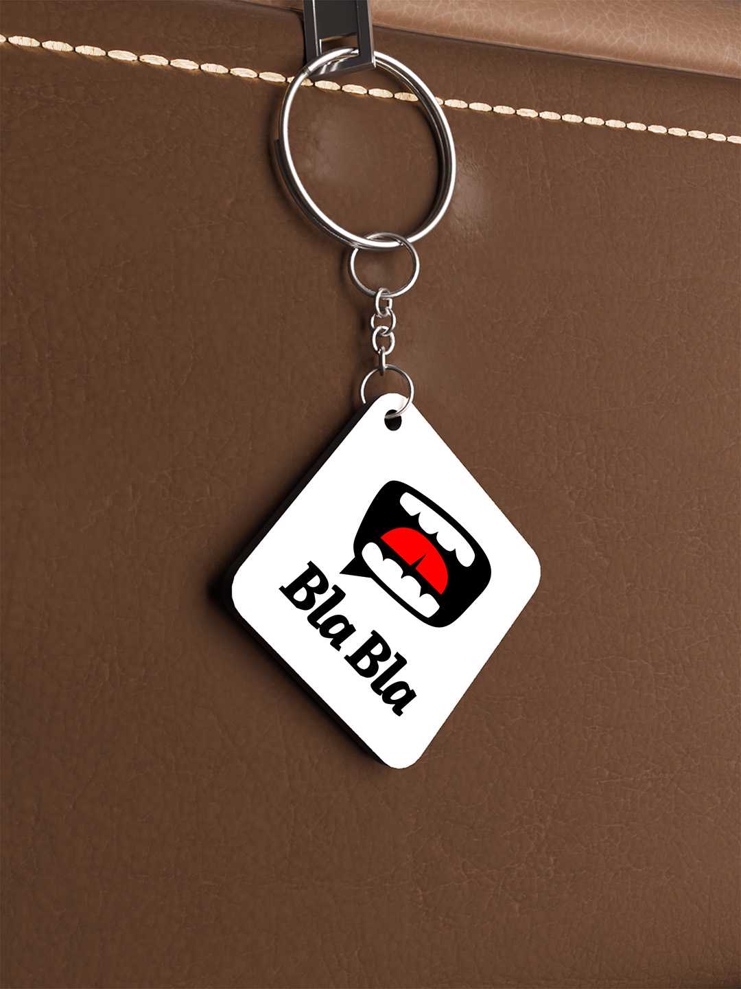 Blah Blah Graphic Keychain