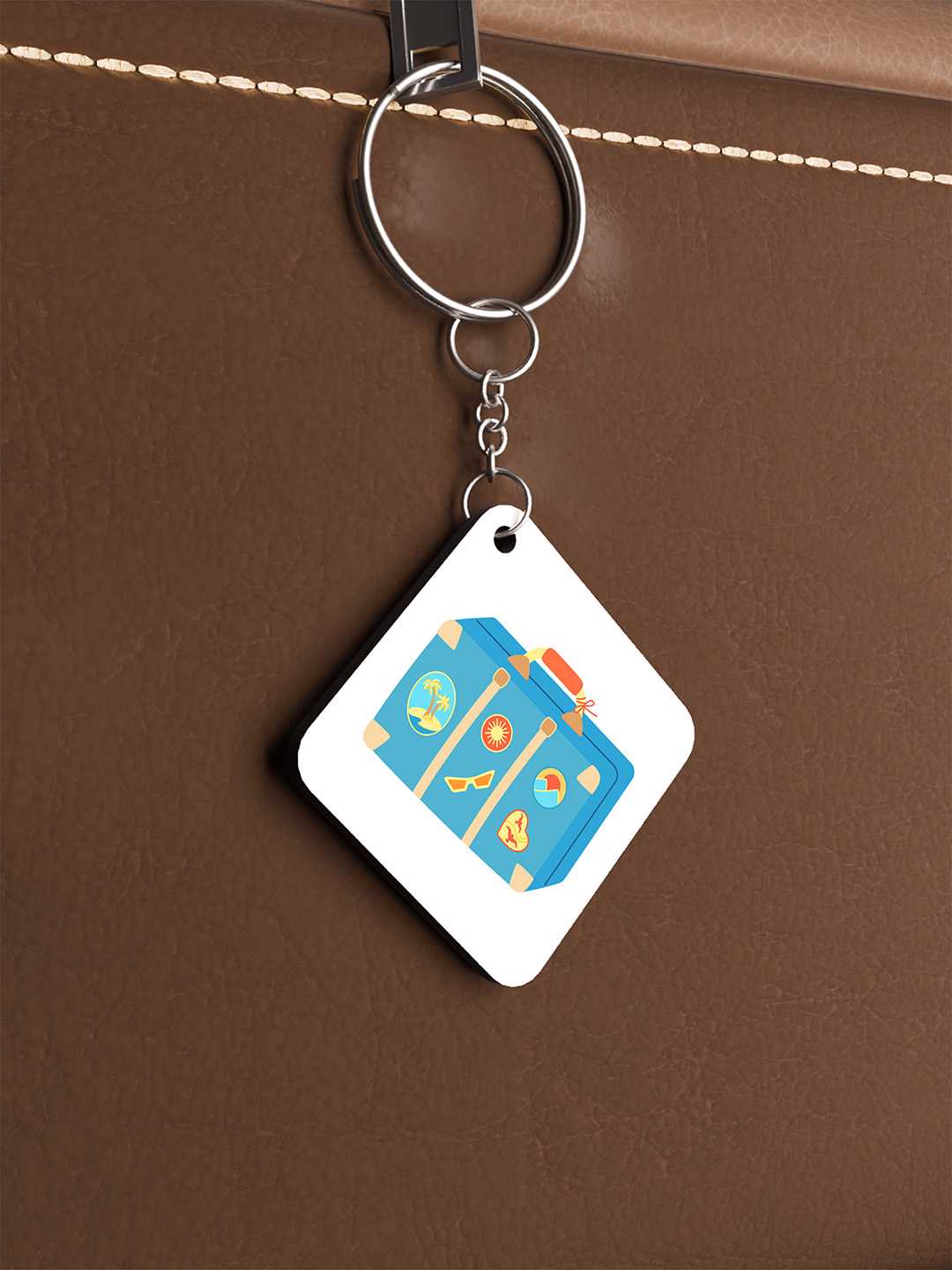 Trendy Travel Case Graphic Keychain