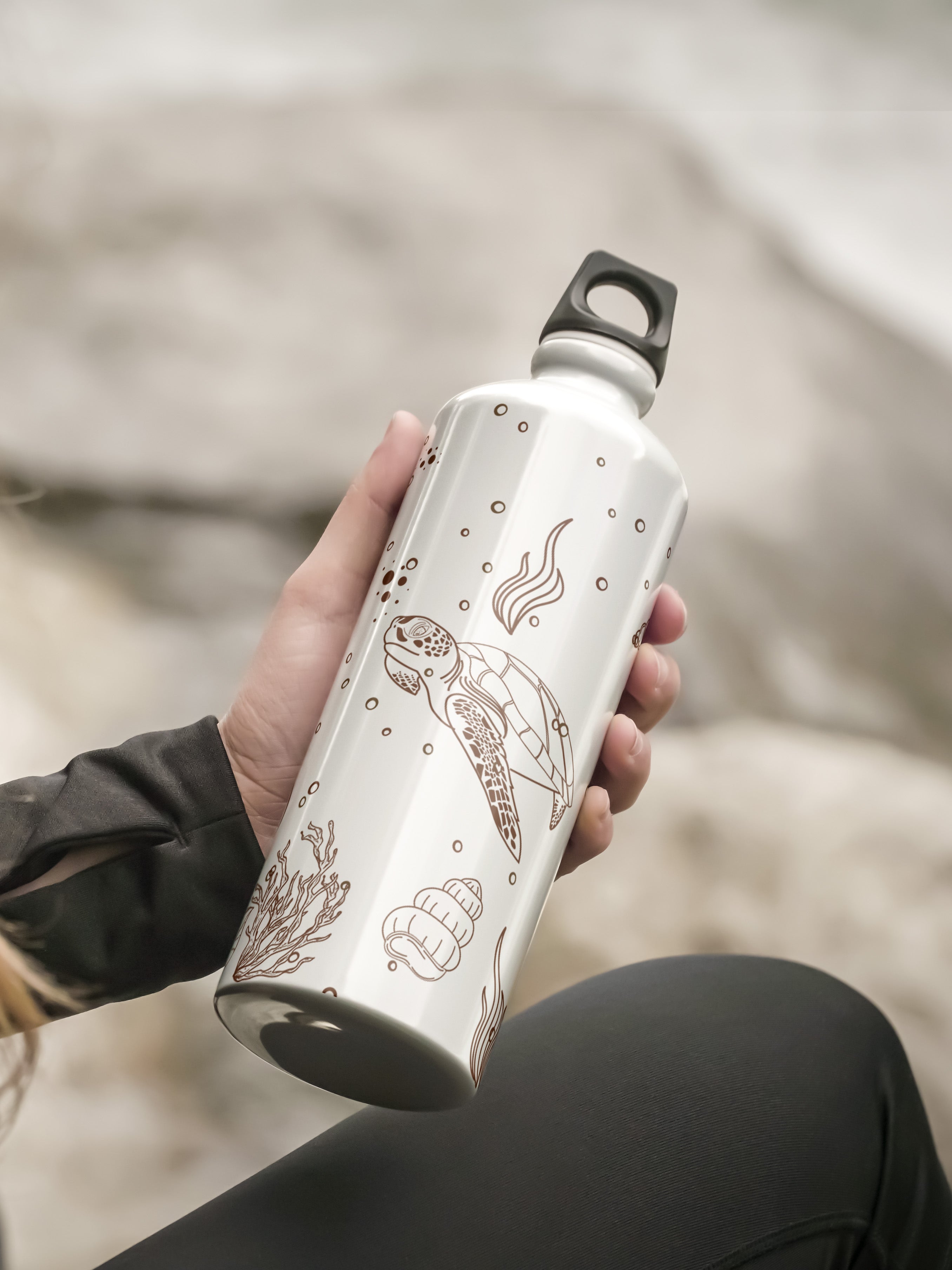 Underwater Pattern Graphic Metal Bottle