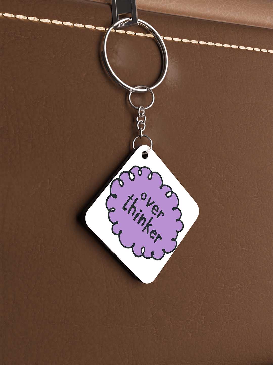 Over Thinker Graphic Keychain