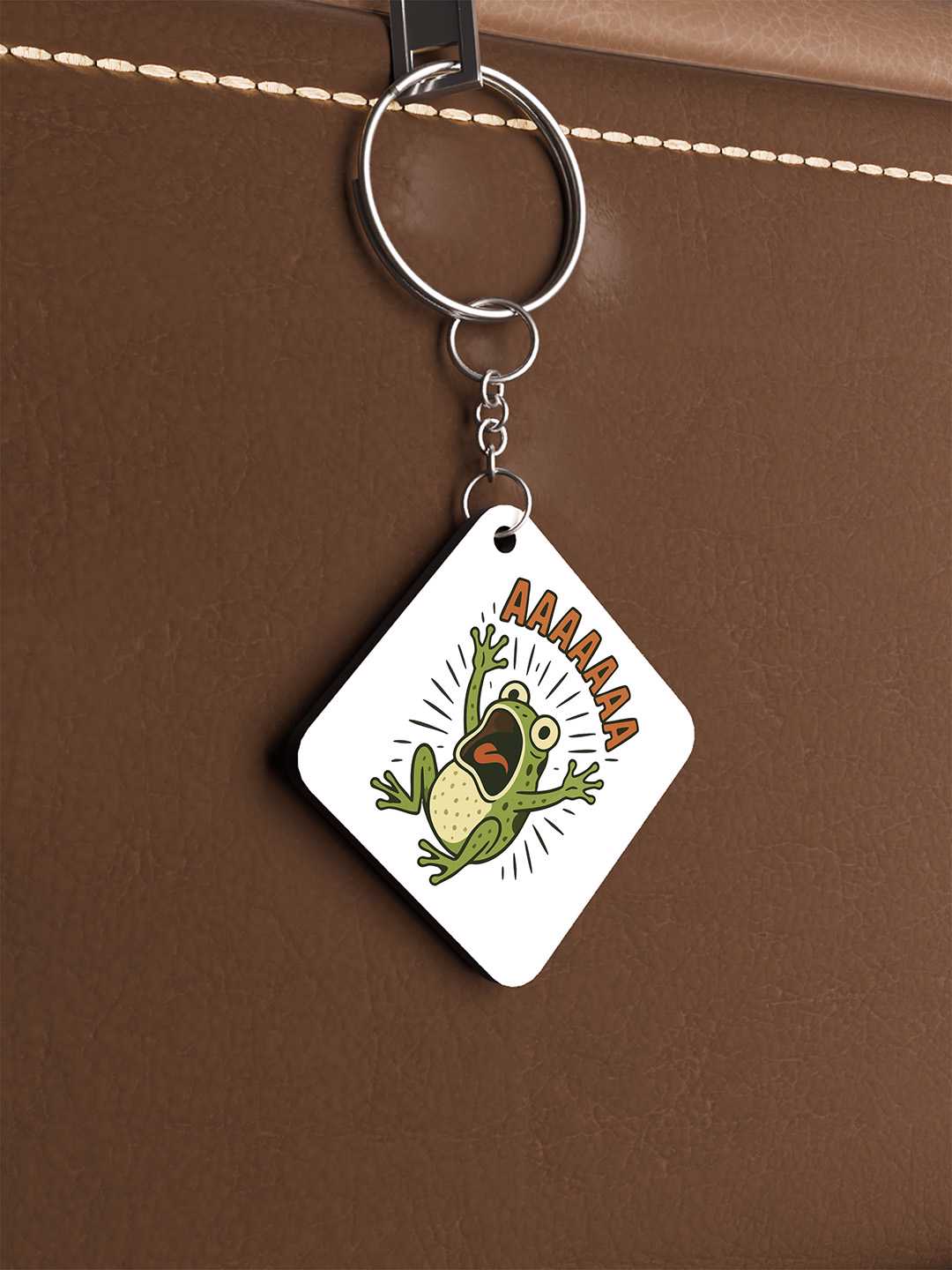 Frog Art Graphic Keychain