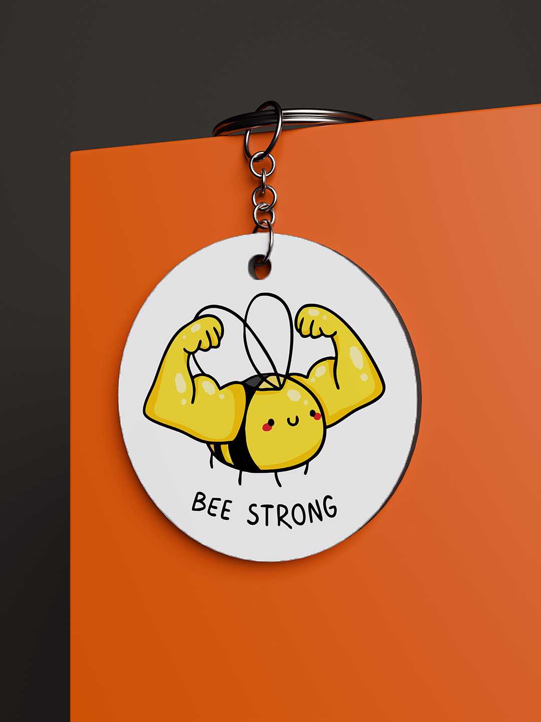 Bee Strong Graphic Keychain