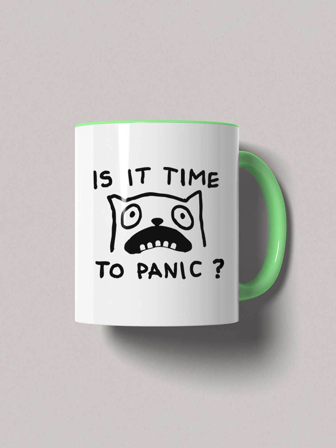 TIME TO PANIC Graphic Printed Ceramic Mug