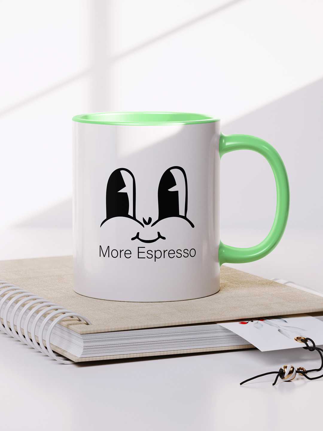 MORE ESPRESSO Graphic Printed Ceramic Mug