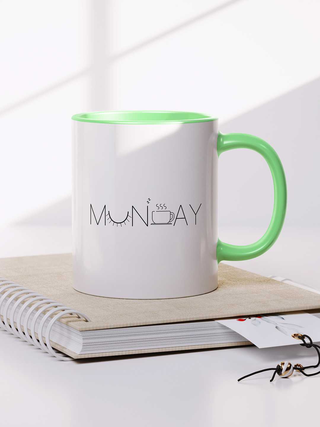 MONDAY Graphic Printed Ceramic Mug