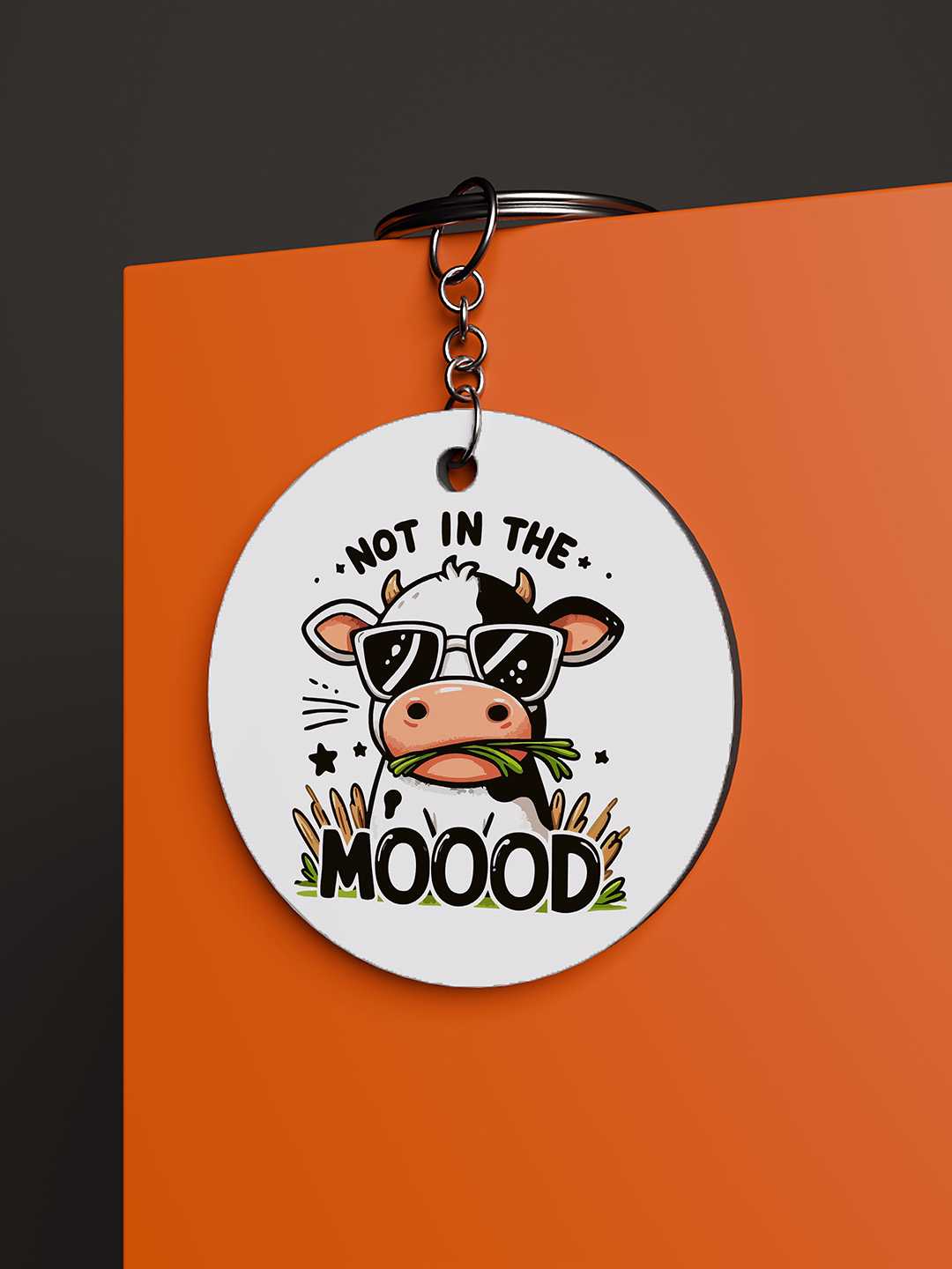 Not in the Mooood Graphic Keychain