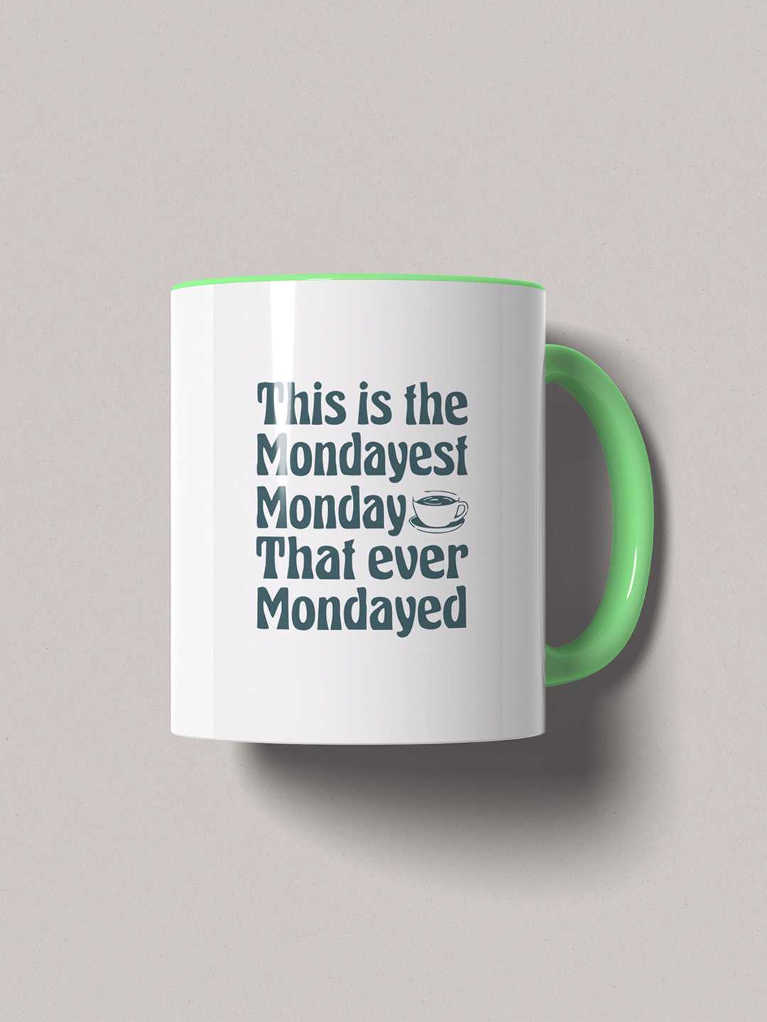MONDAYEST MONDAY Graphic Printed Ceramic Mug