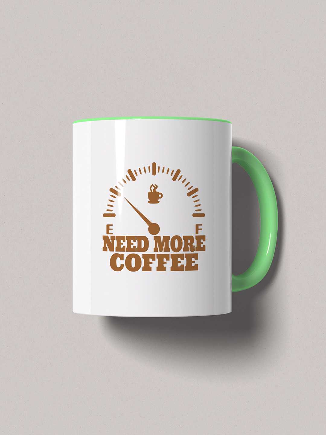 NEED MORE COFFEE Graphic Printed Ceramic Mug