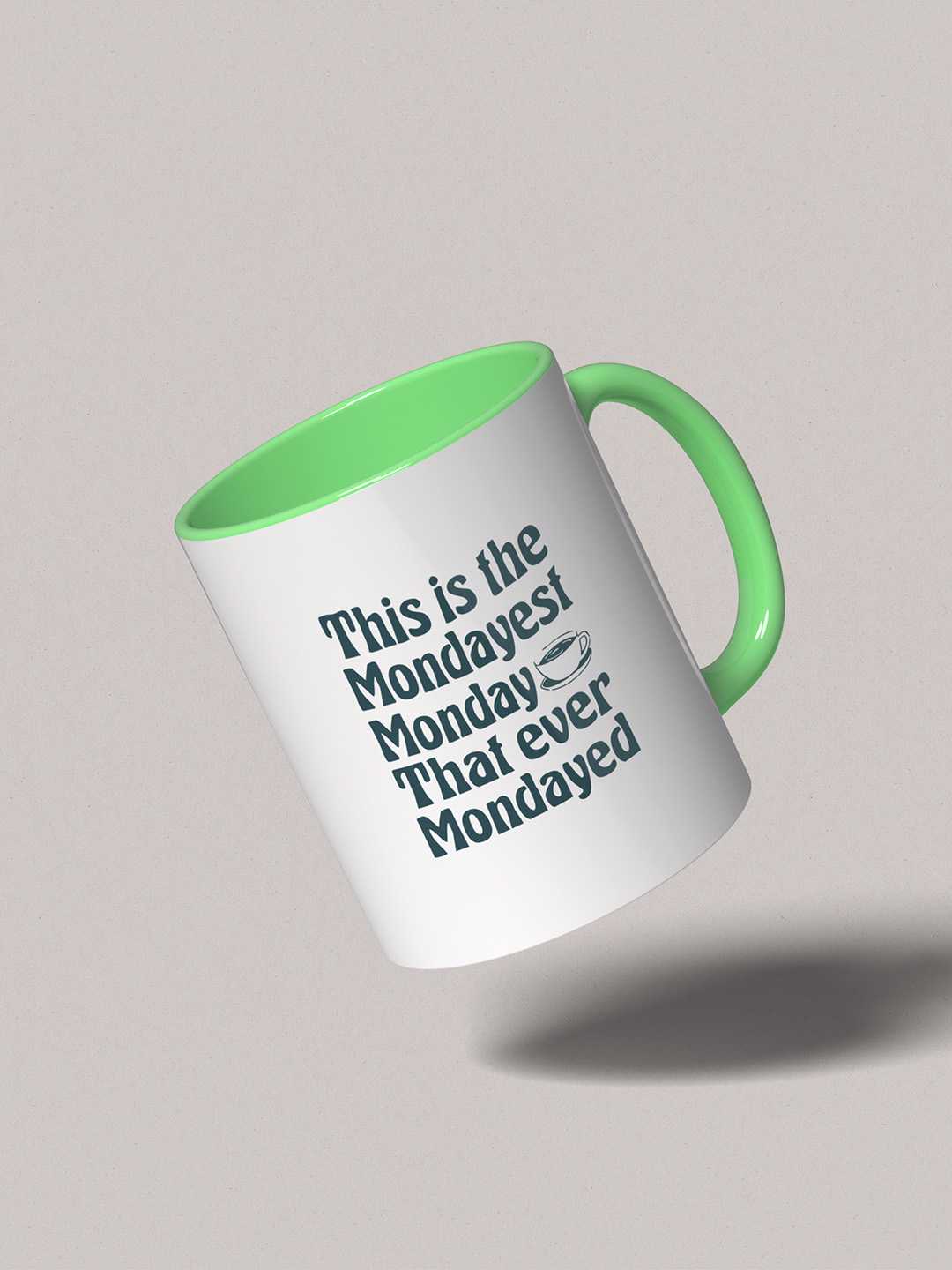 MONDAYEST MONDAY Graphic Printed Ceramic Mug