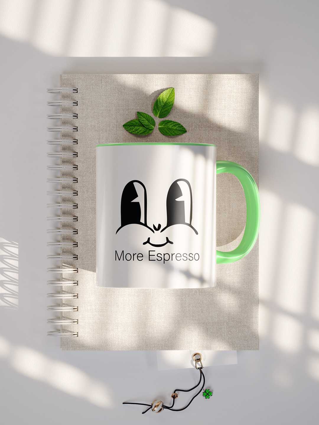 MORE ESPRESSO Graphic Printed Ceramic Mug