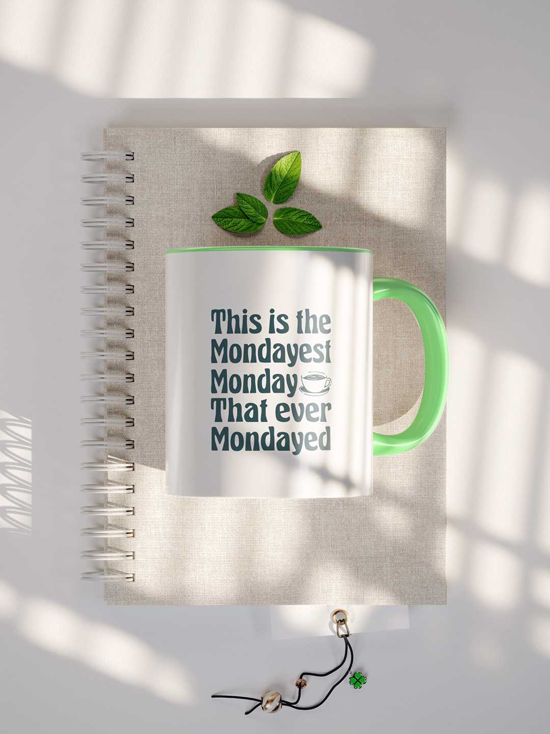 MONDAYEST MONDAY Graphic Printed Ceramic Mug