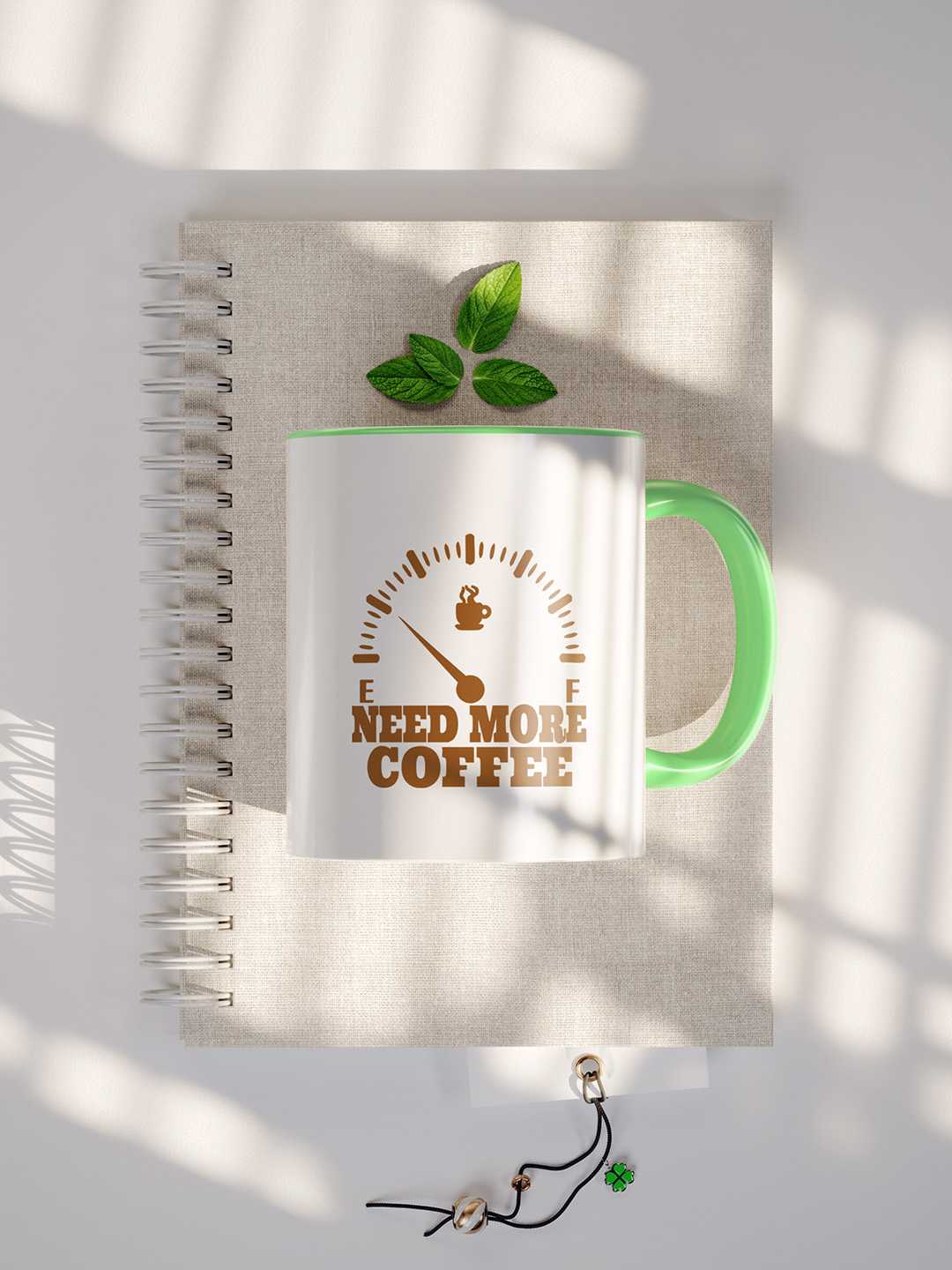 NEED MORE COFFEE Graphic Printed Ceramic Mug