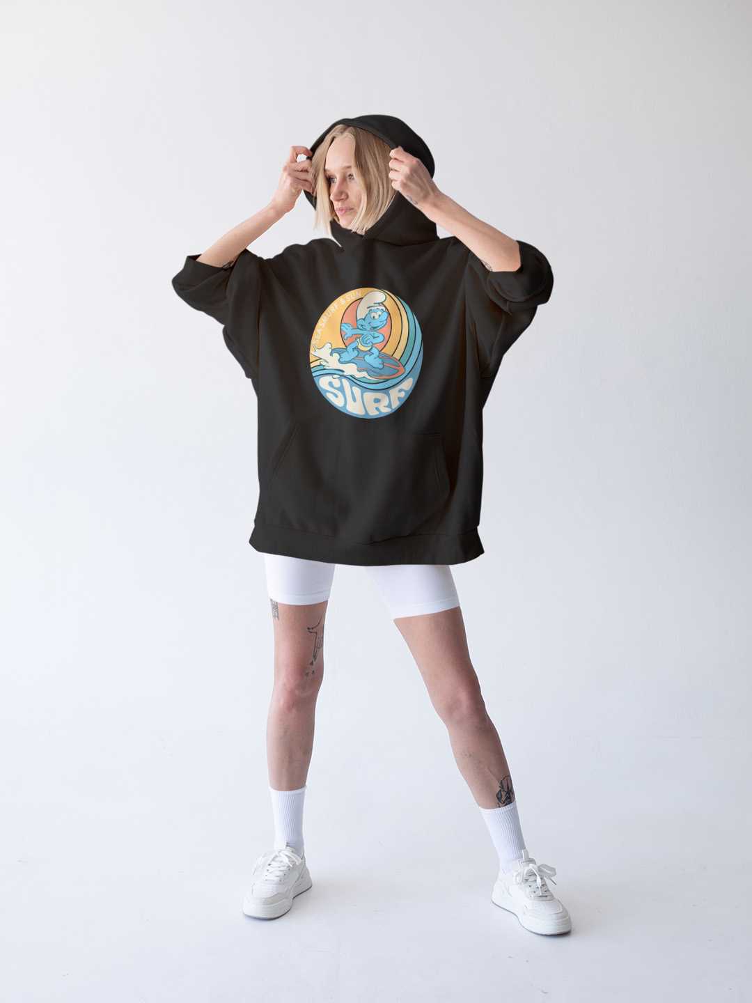 Sea Surf Smurfs Pullover Hoodie