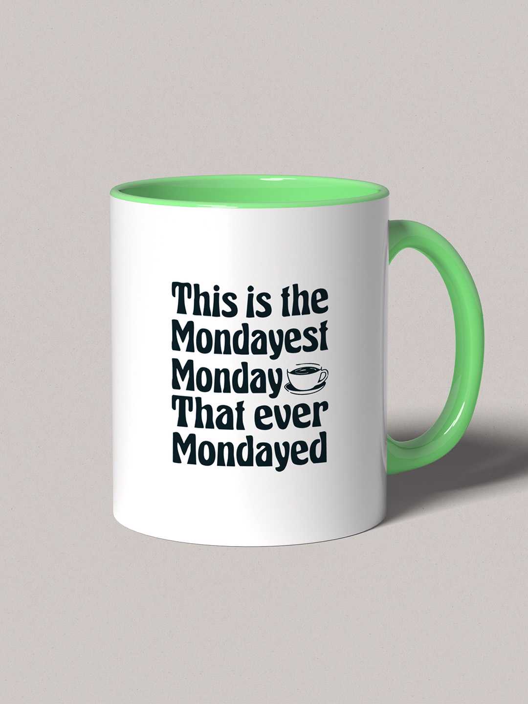 MONDAYEST MONDAY Graphic Printed Ceramic Mug