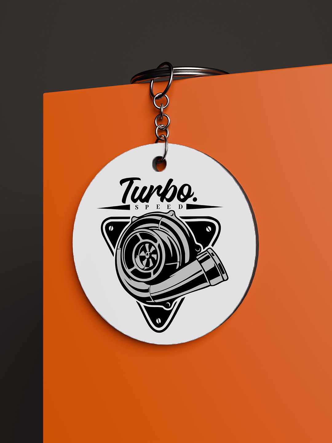 Turbo Graphic Keychain
