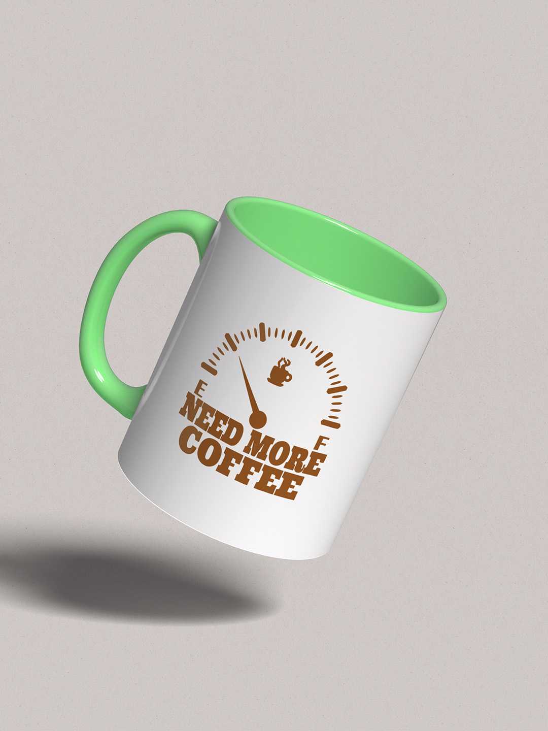 NEED MORE COFFEE Graphic Printed Ceramic Mug