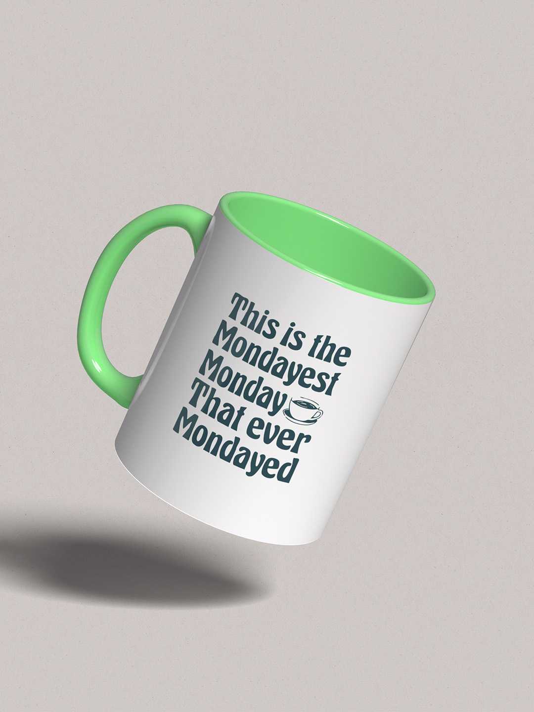 MONDAYEST MONDAY Graphic Printed Ceramic Mug