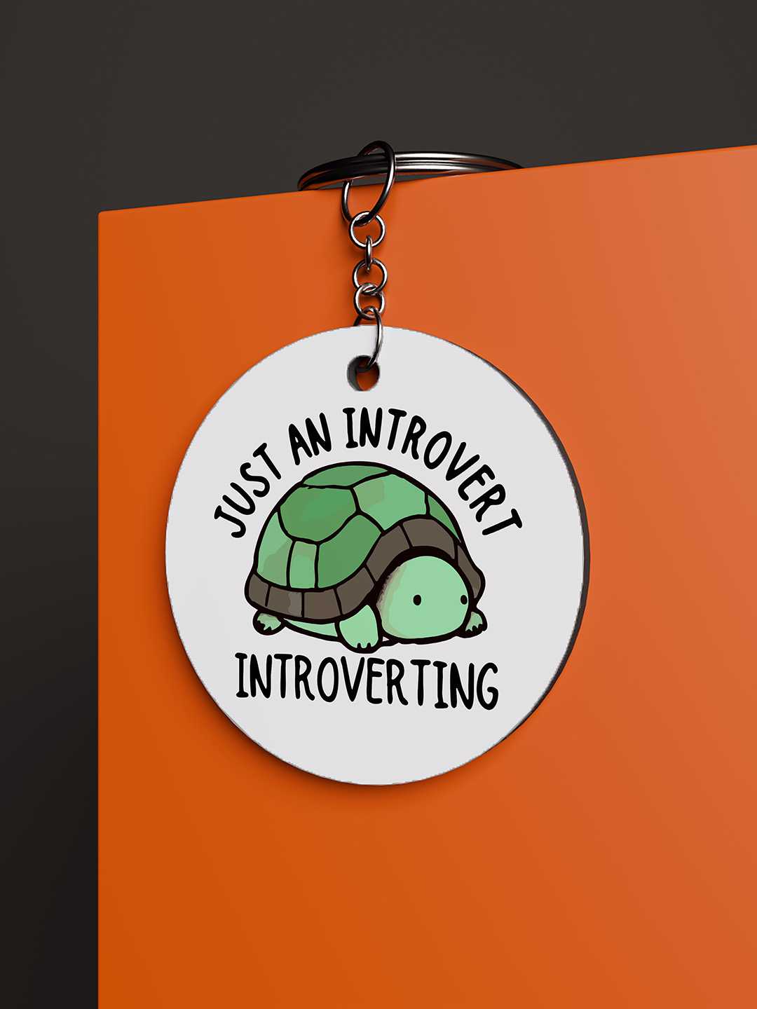 Introvert Graphic Keychain