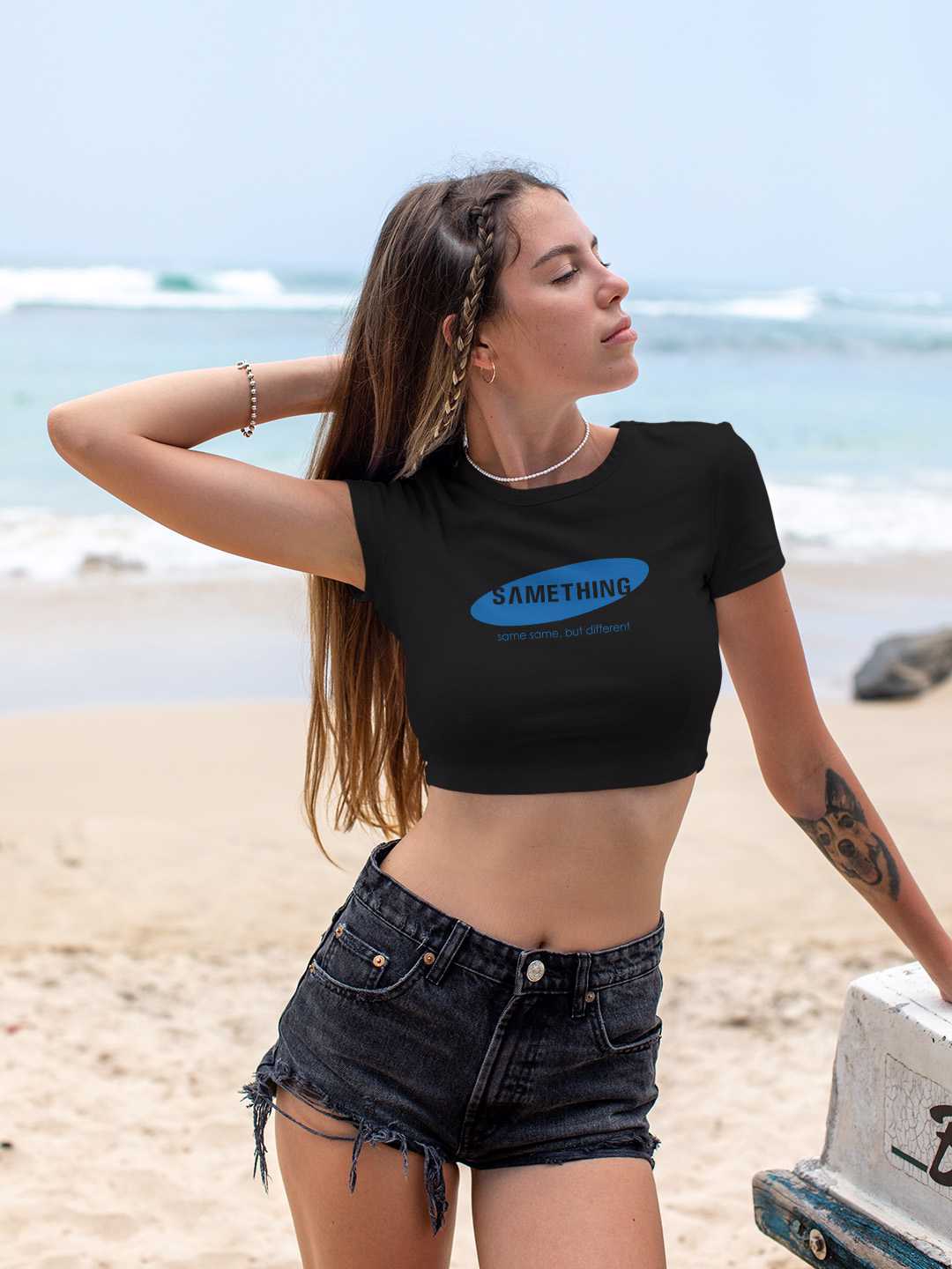 Samething Graphic Baby Tee