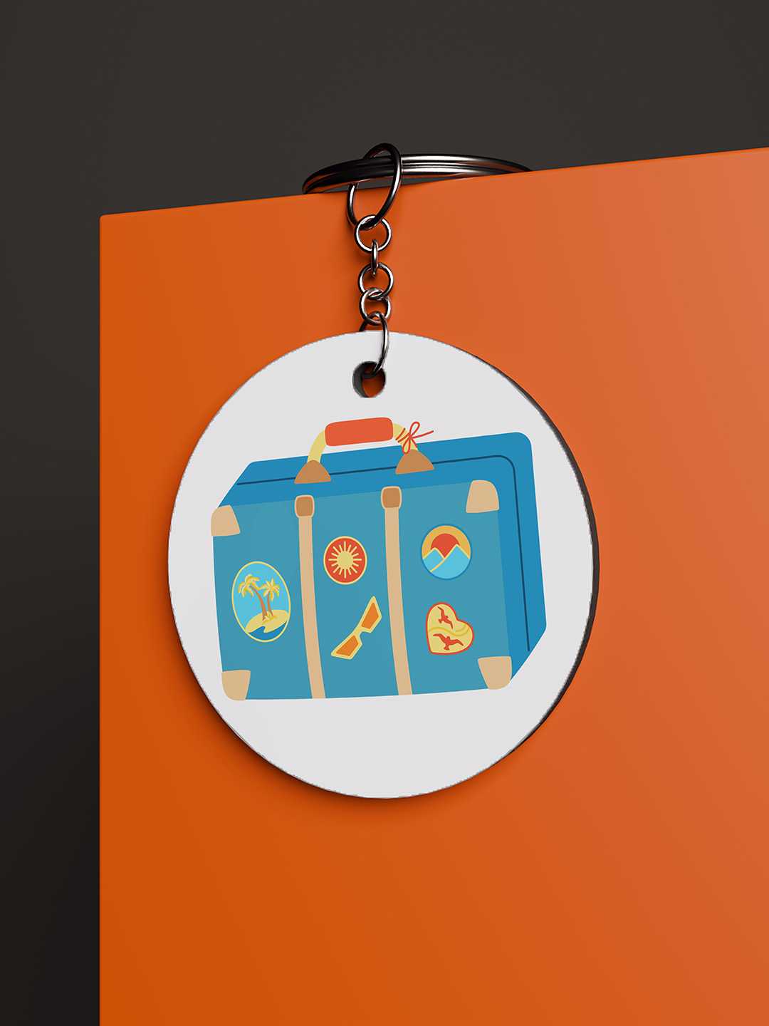 Trendy Travel Case Graphic Keychain