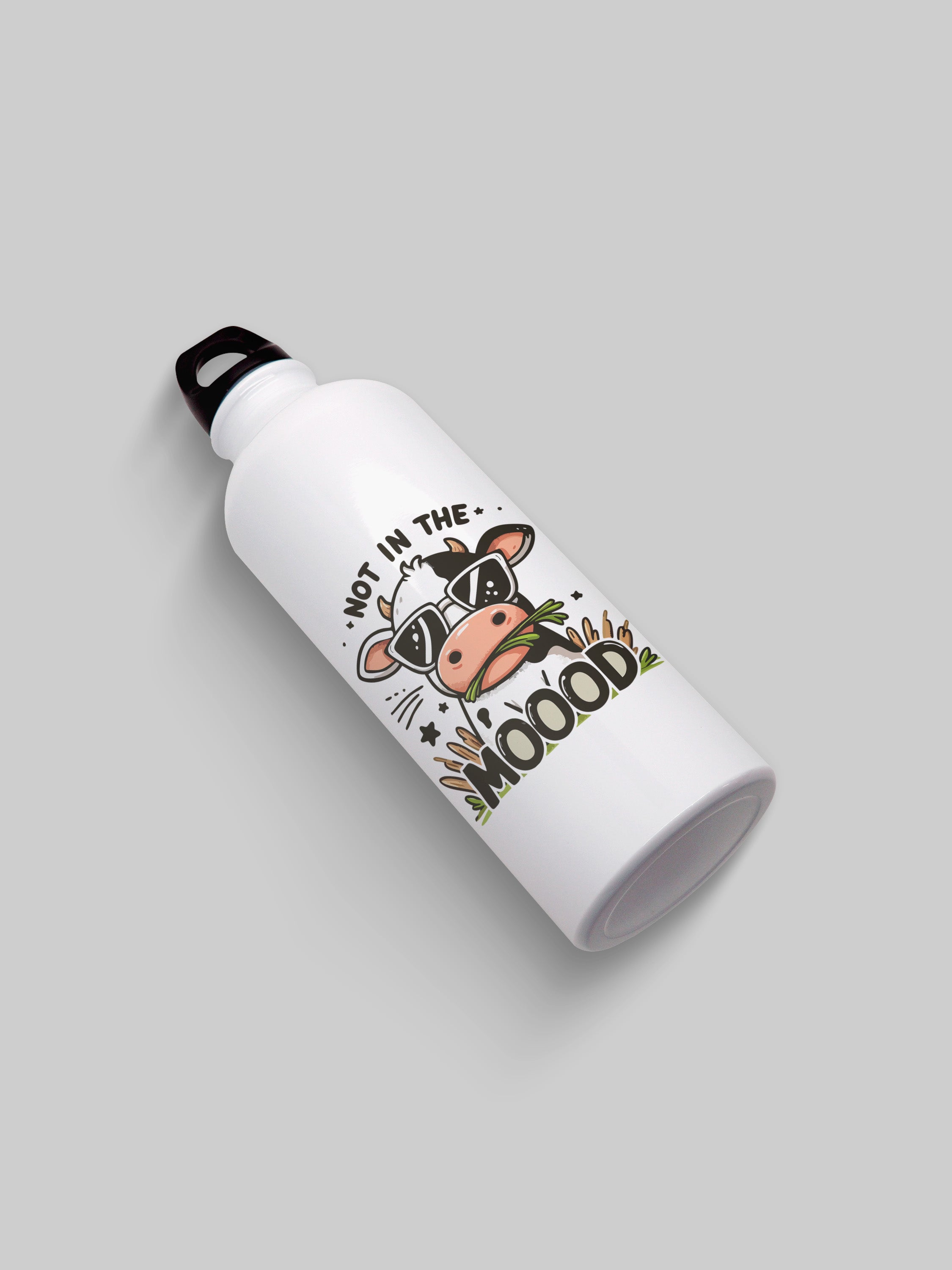 Not in the Moooood Graphic Metal Bottle