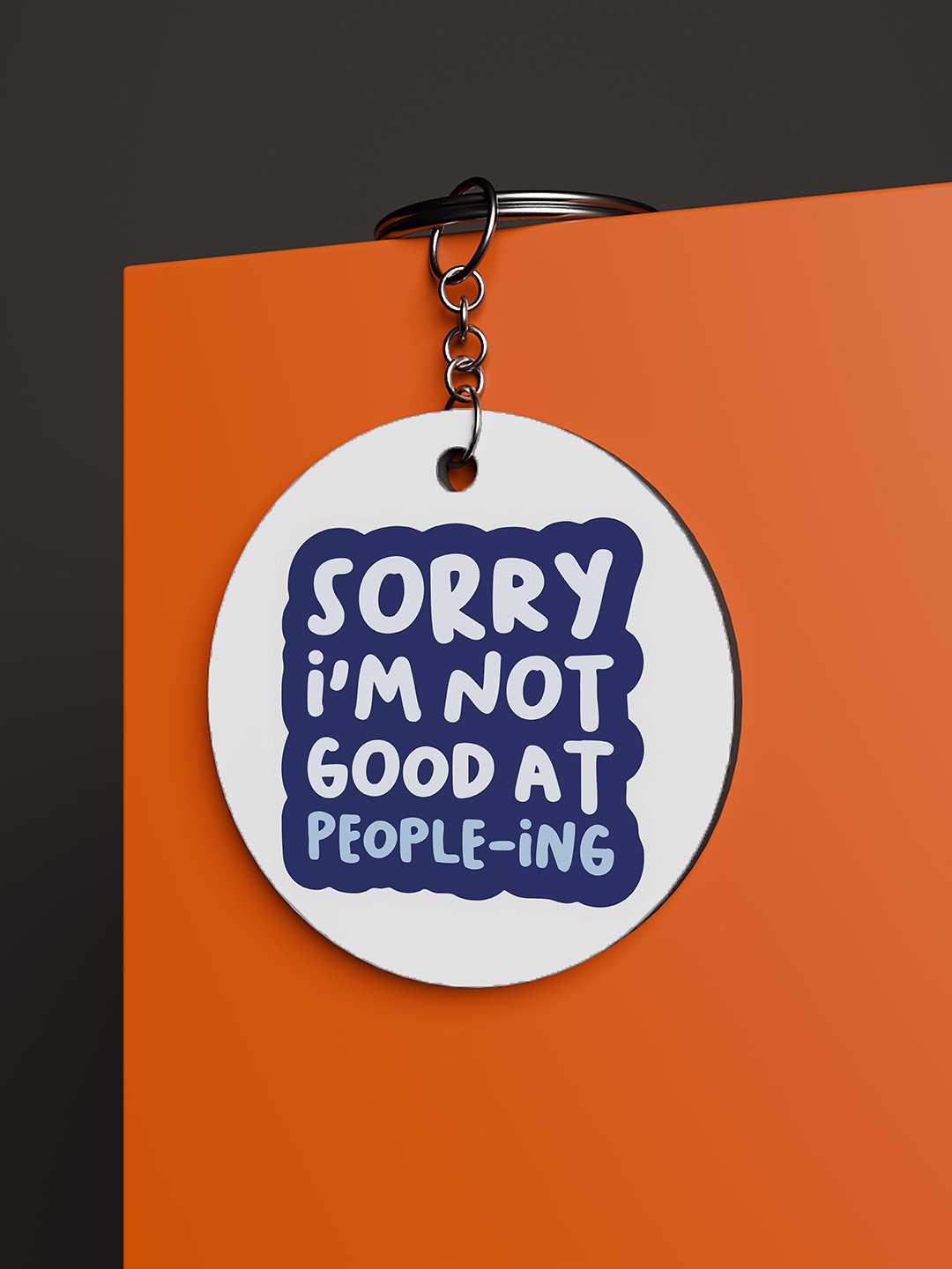 Good at People-ing Graphic Keychain