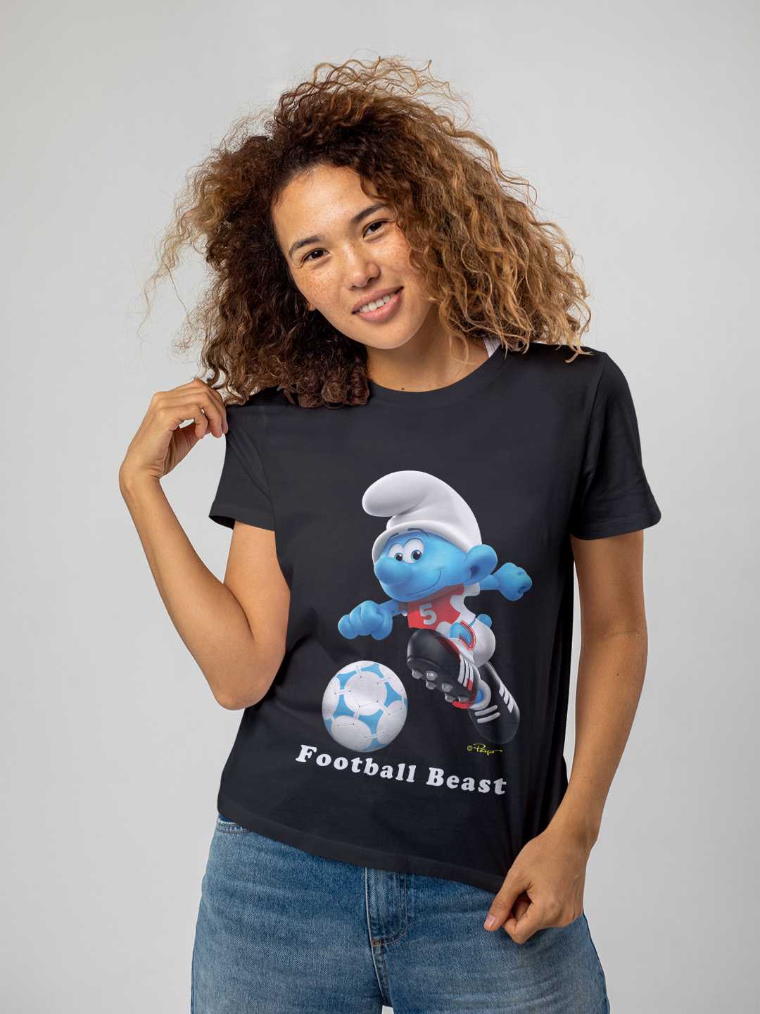 Football Beast Smurf Regular Graphic Tee