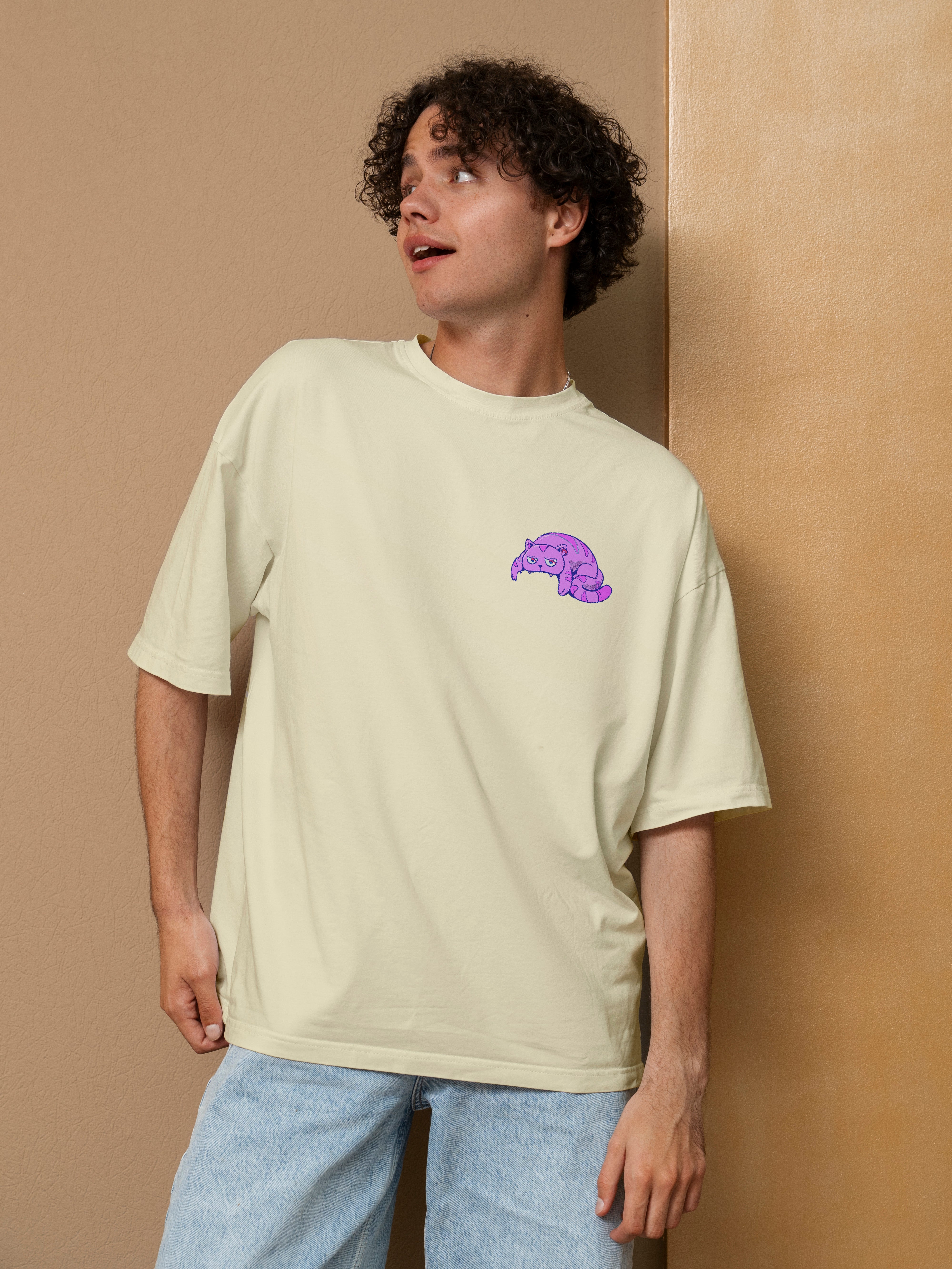 Cat Skull Oversized Tee