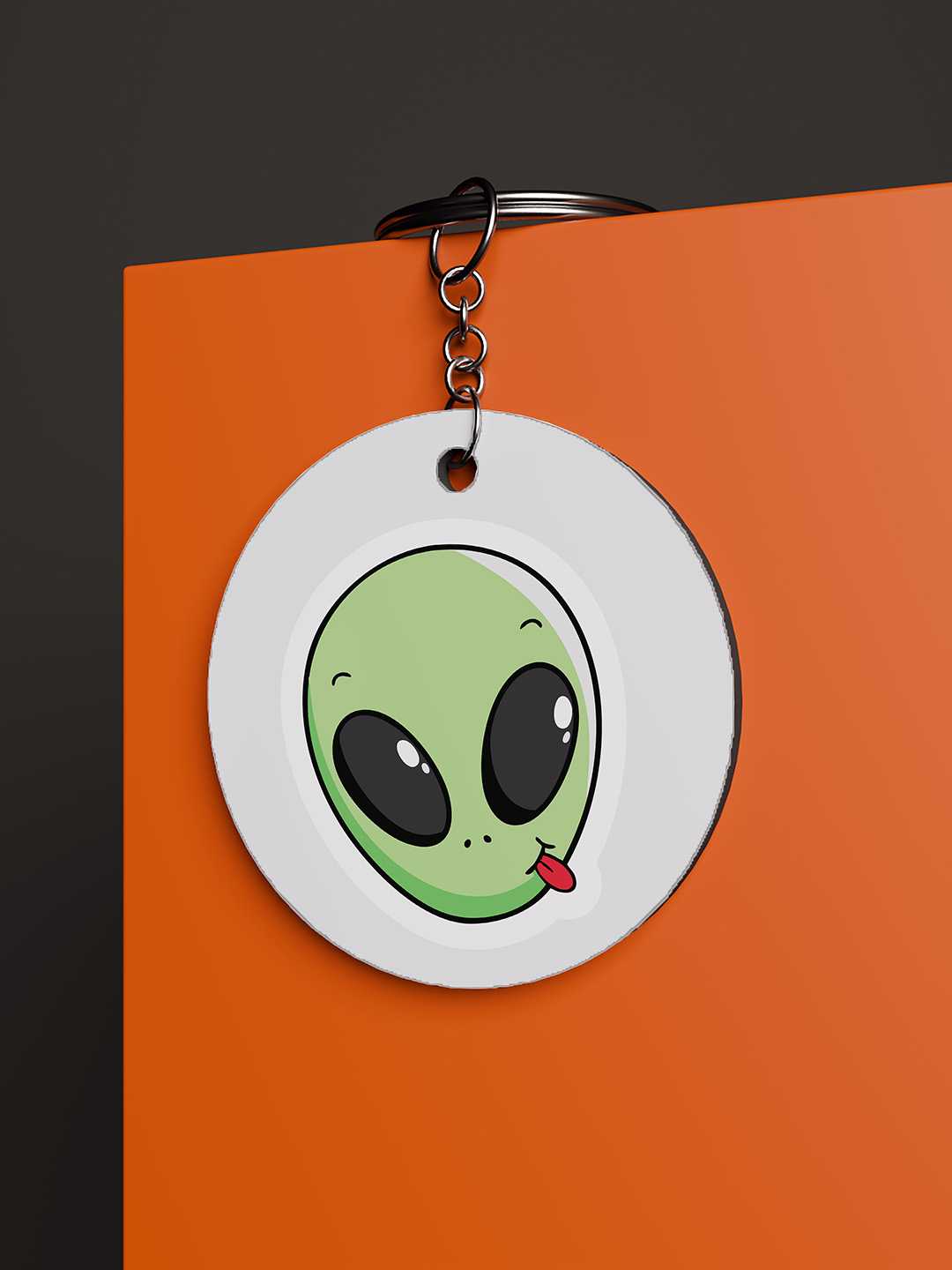 Funny Alien Graphic Keychain