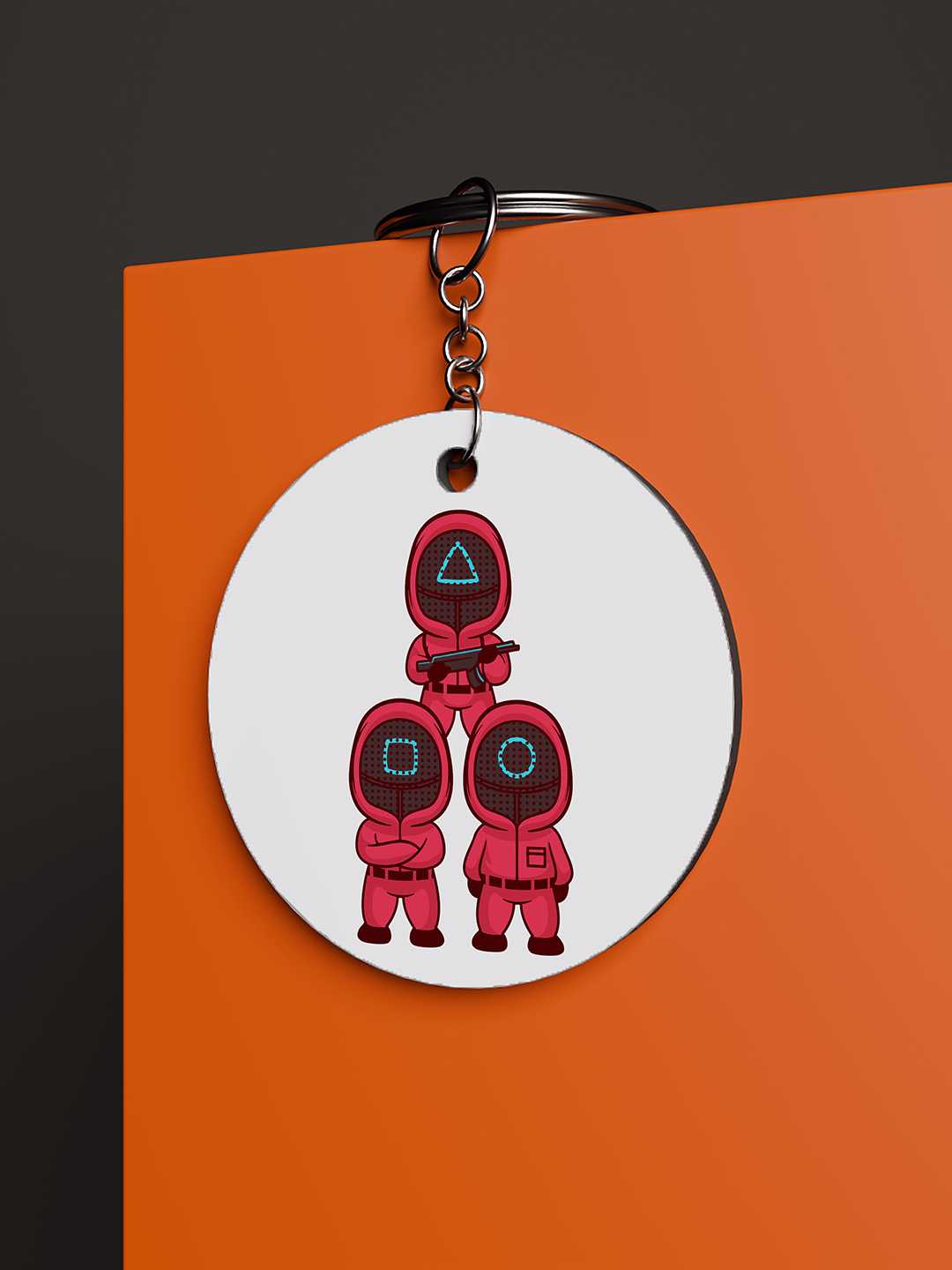 Squid Art Graphic Keychain