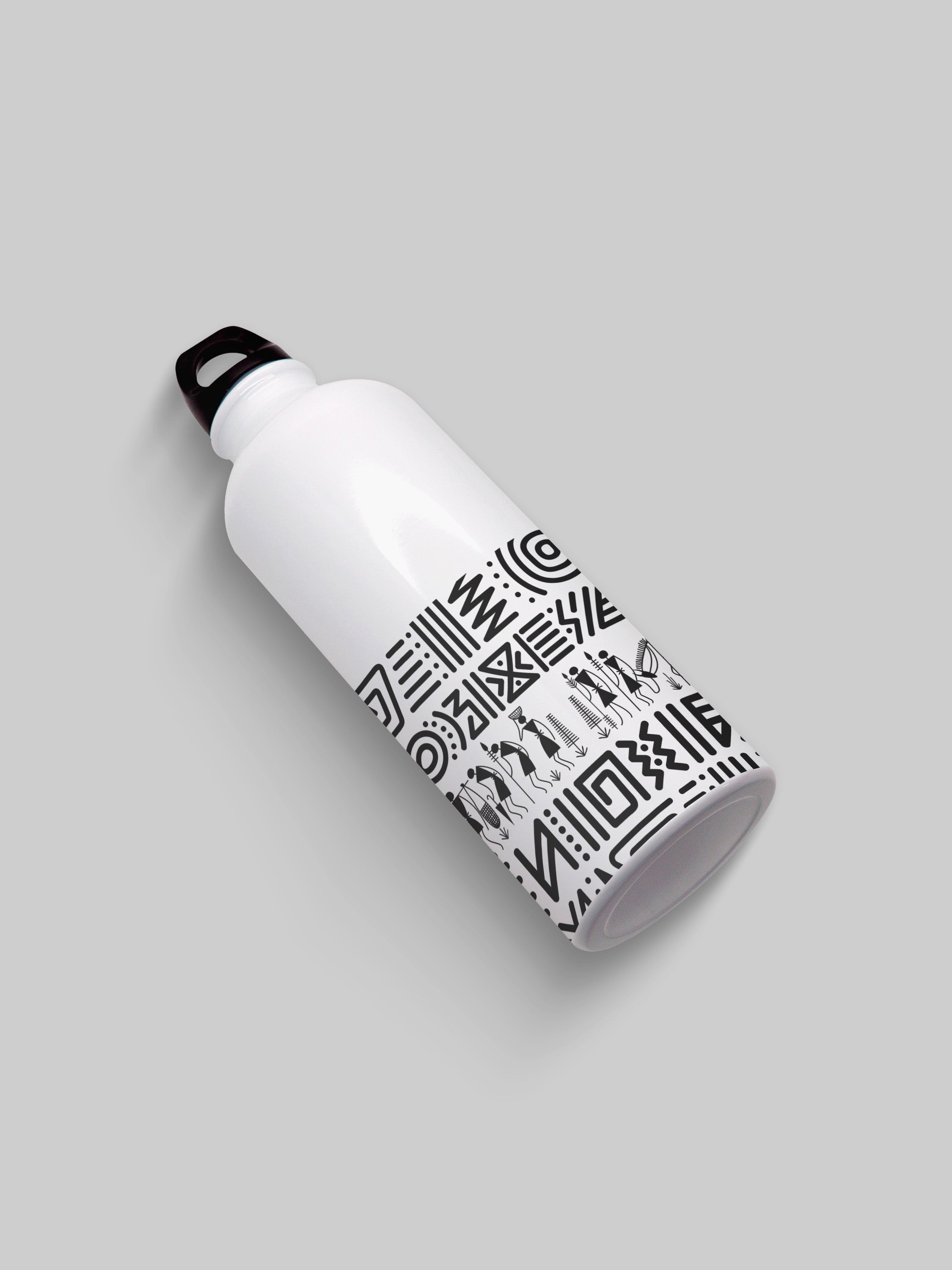 Tribal Art Pattern Graphic Metal Bottle