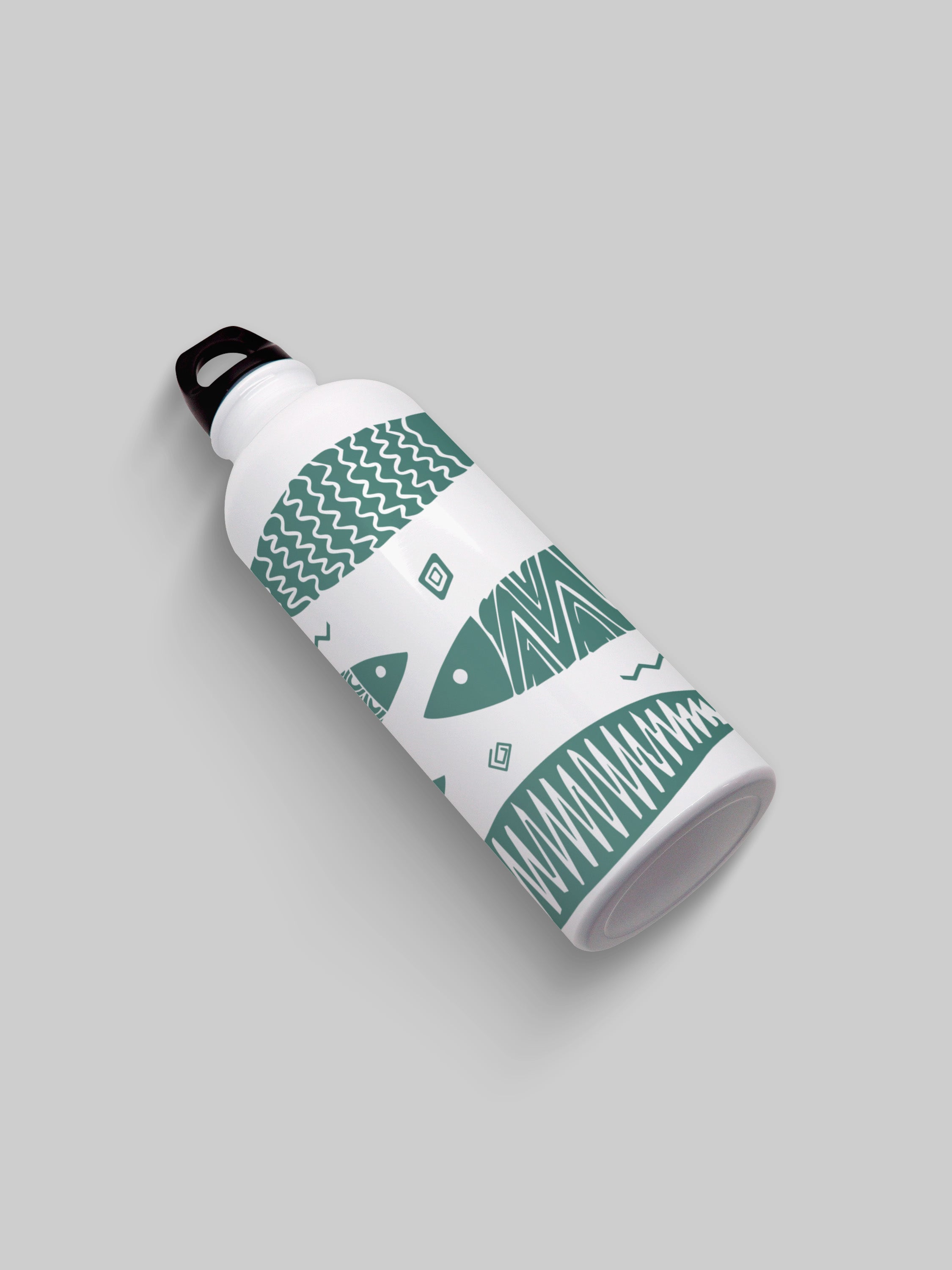 Fish Pattern Graphic Metal Bottle