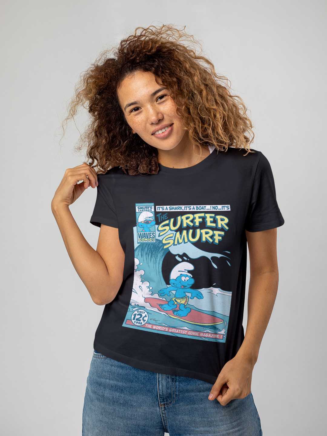 Surfer Smurf Regular Graphic Tee