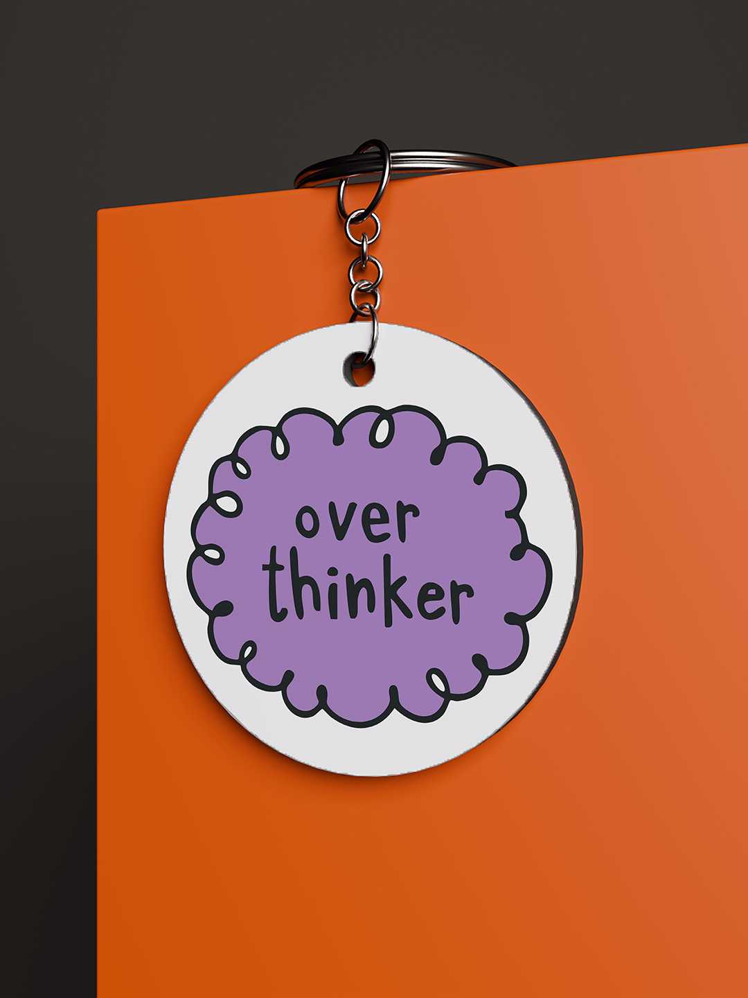 Over Thinker Graphic Keychain