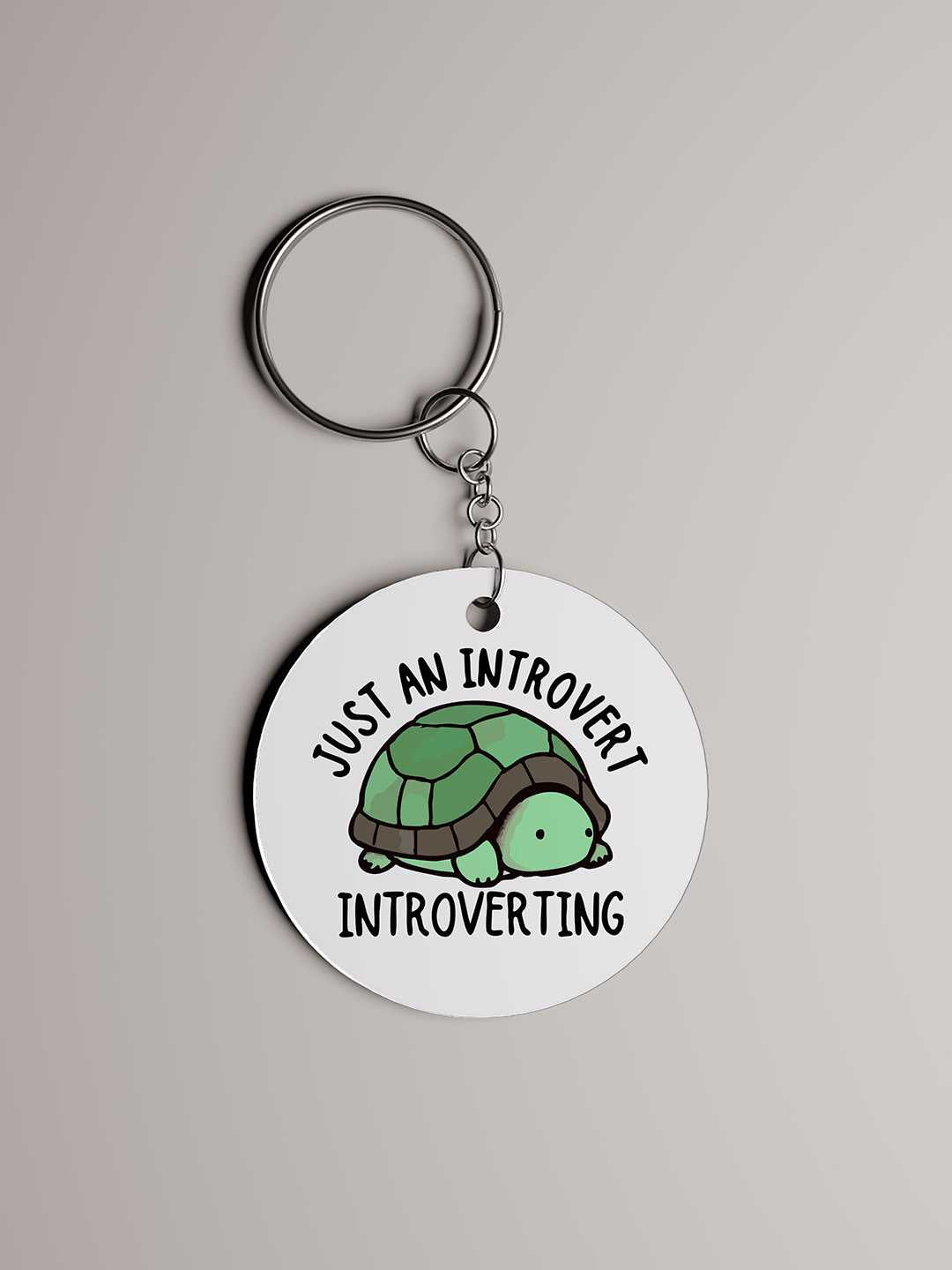 Introvert Graphic Keychain