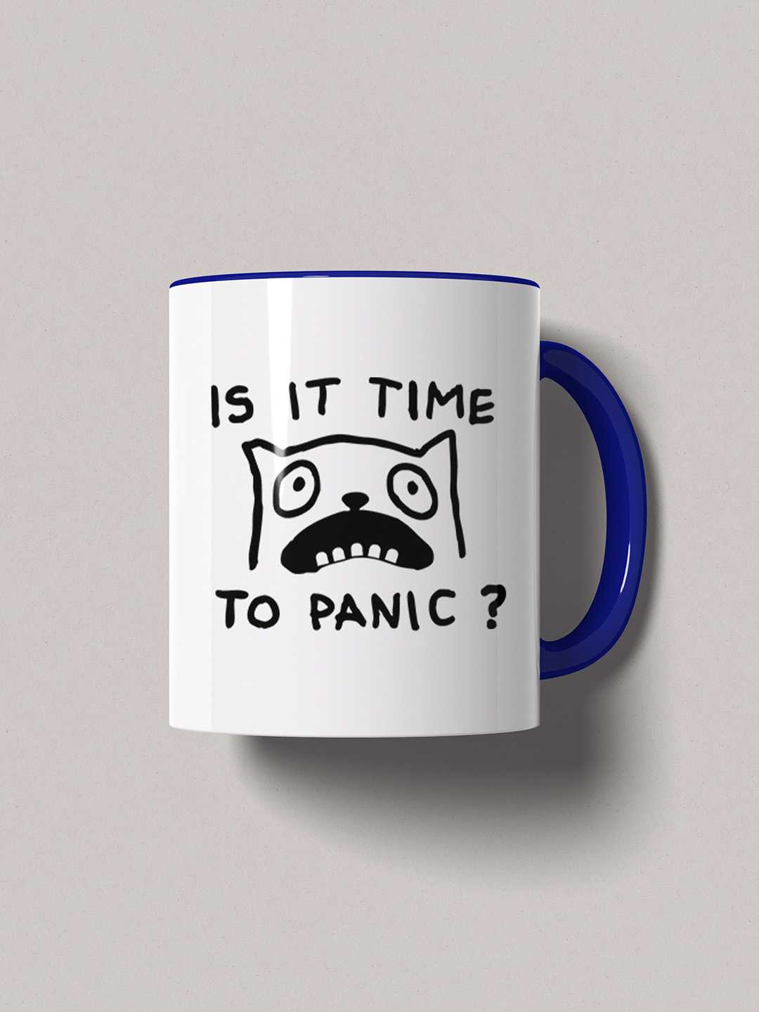 TIME TO PANIC Graphic Printed Ceramic Mug