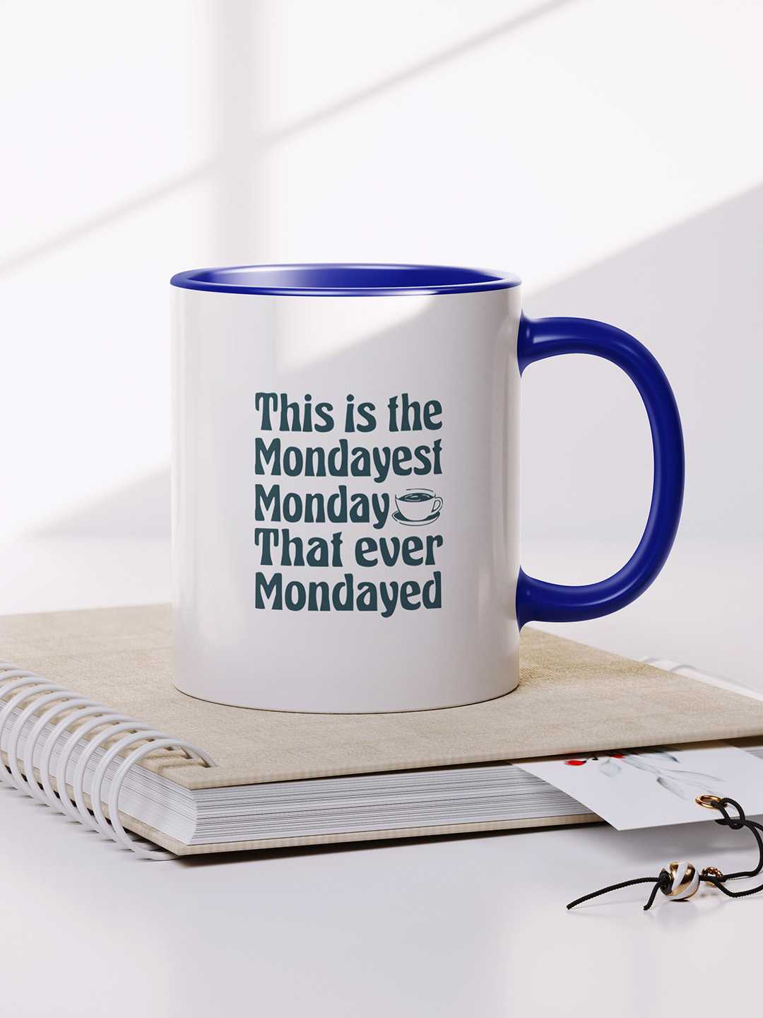 MONDAYEST MONDAY Graphic Printed Ceramic Mug