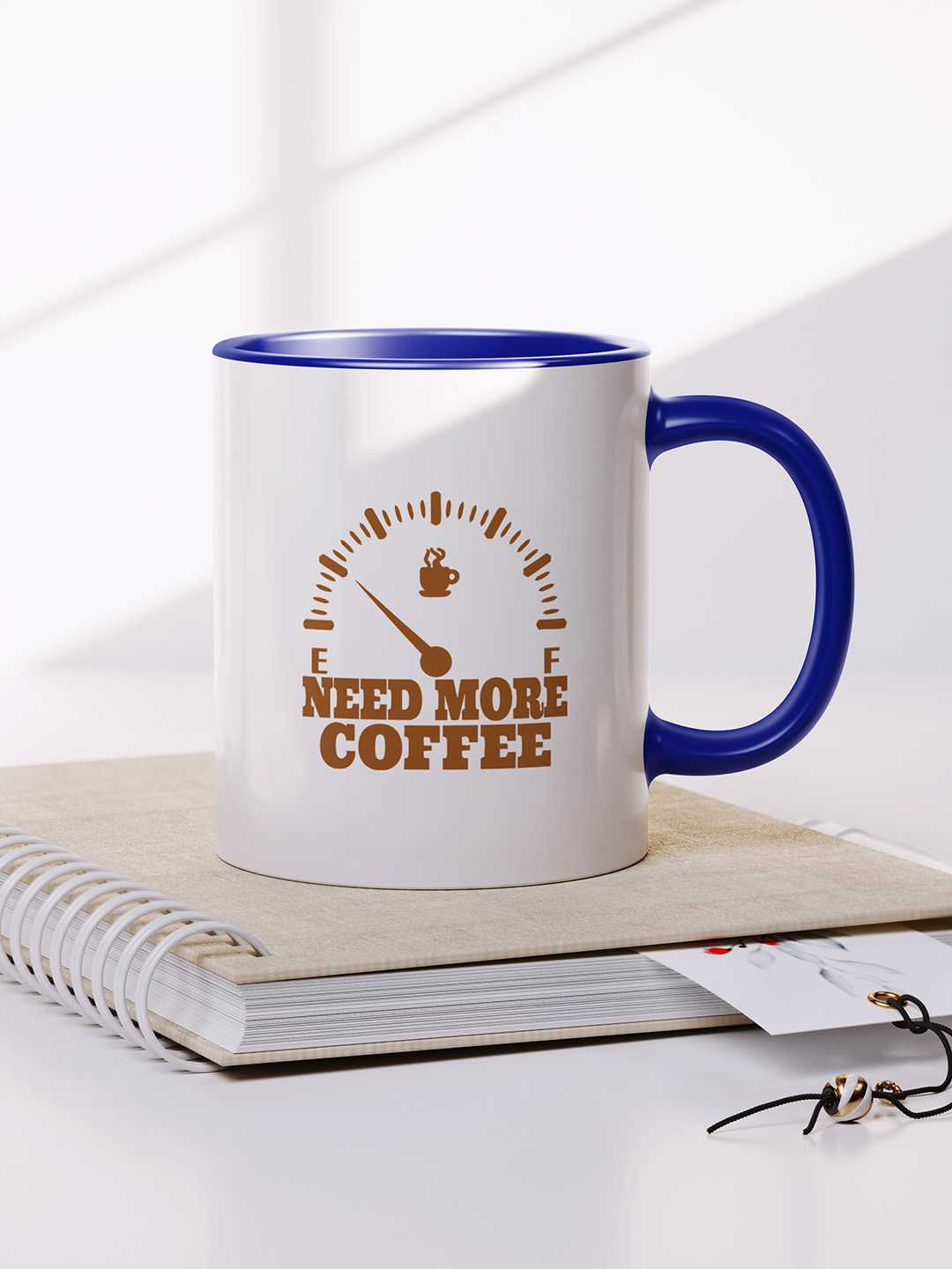 NEED MORE COFFEE Graphic Printed Ceramic Mug