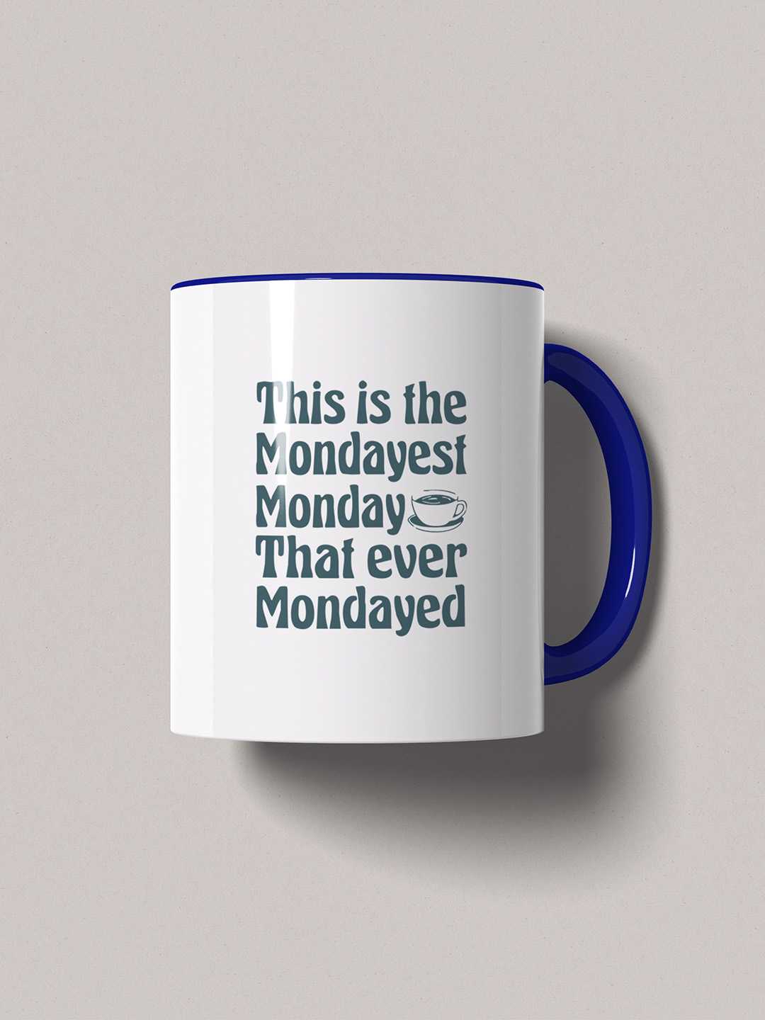 MONDAYEST MONDAY Graphic Printed Ceramic Mug