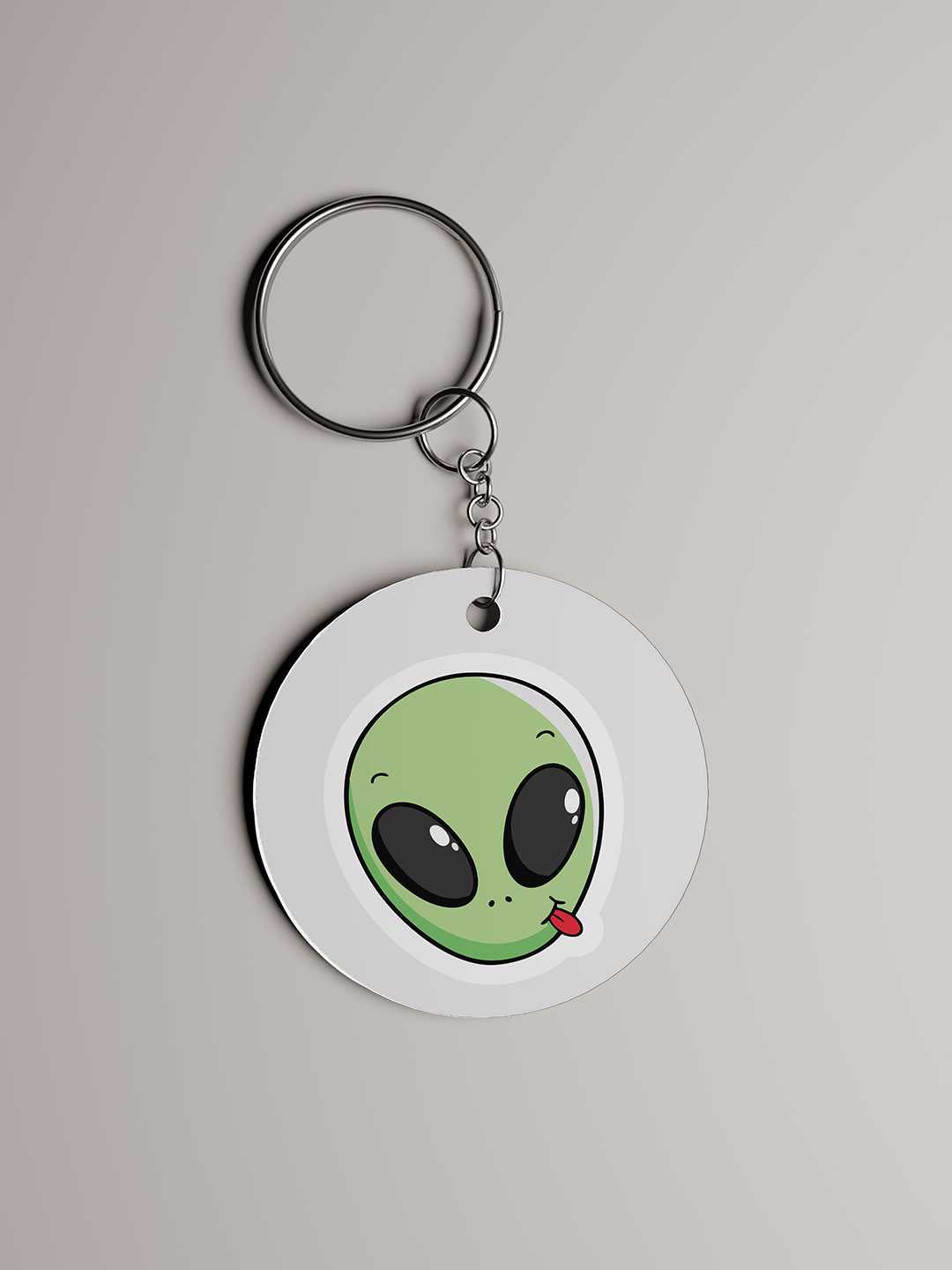Funny Alien Graphic Keychain