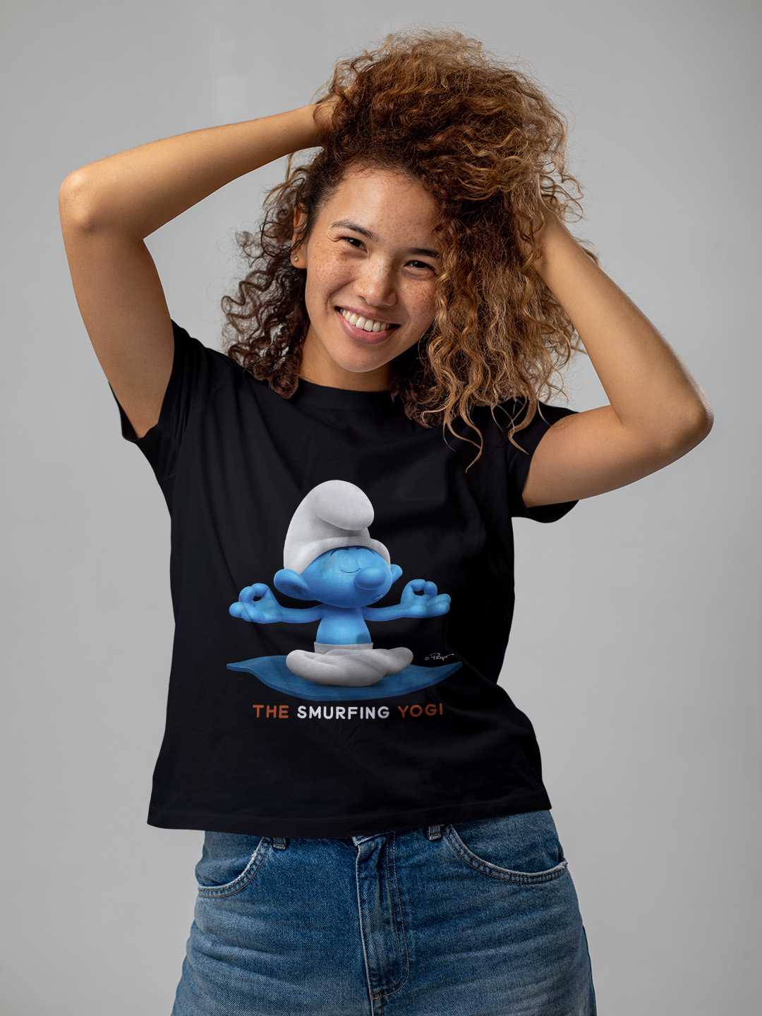 The Yogi Smurf Unisex Regular Tee