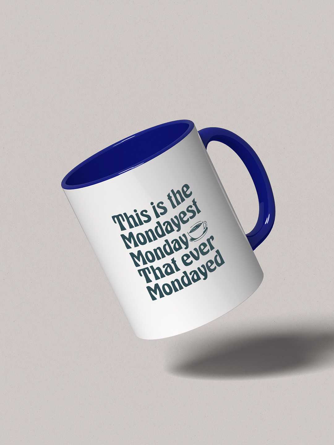 MONDAYEST MONDAY Graphic Printed Ceramic Mug