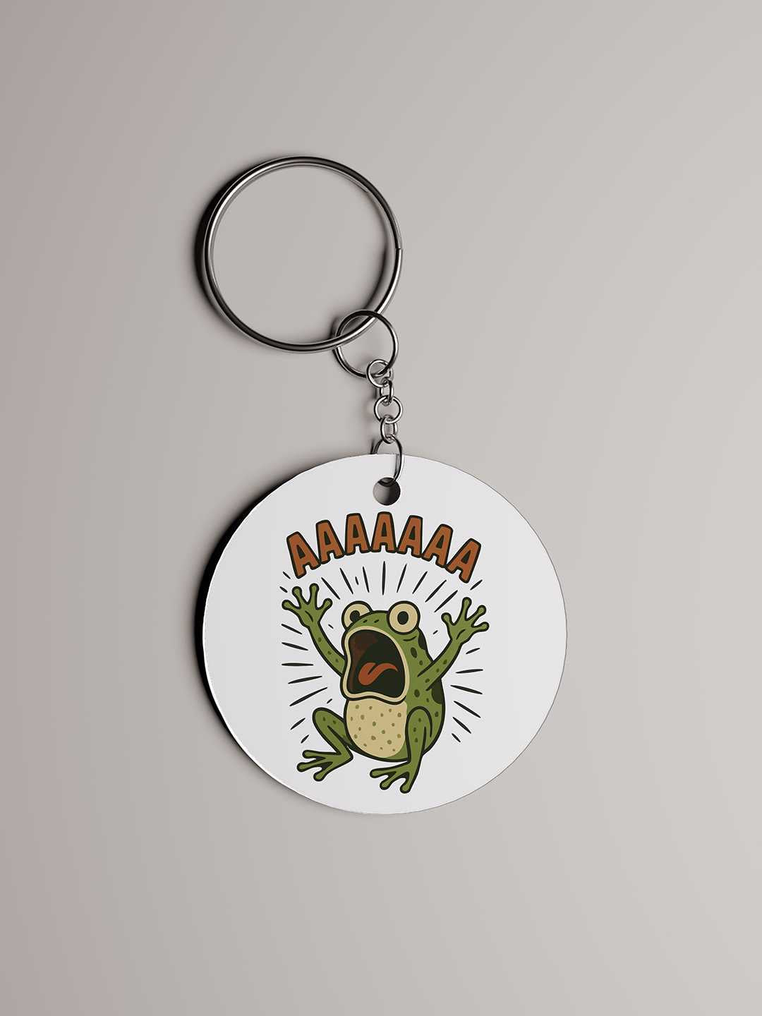 Frog Art Graphic Keychain