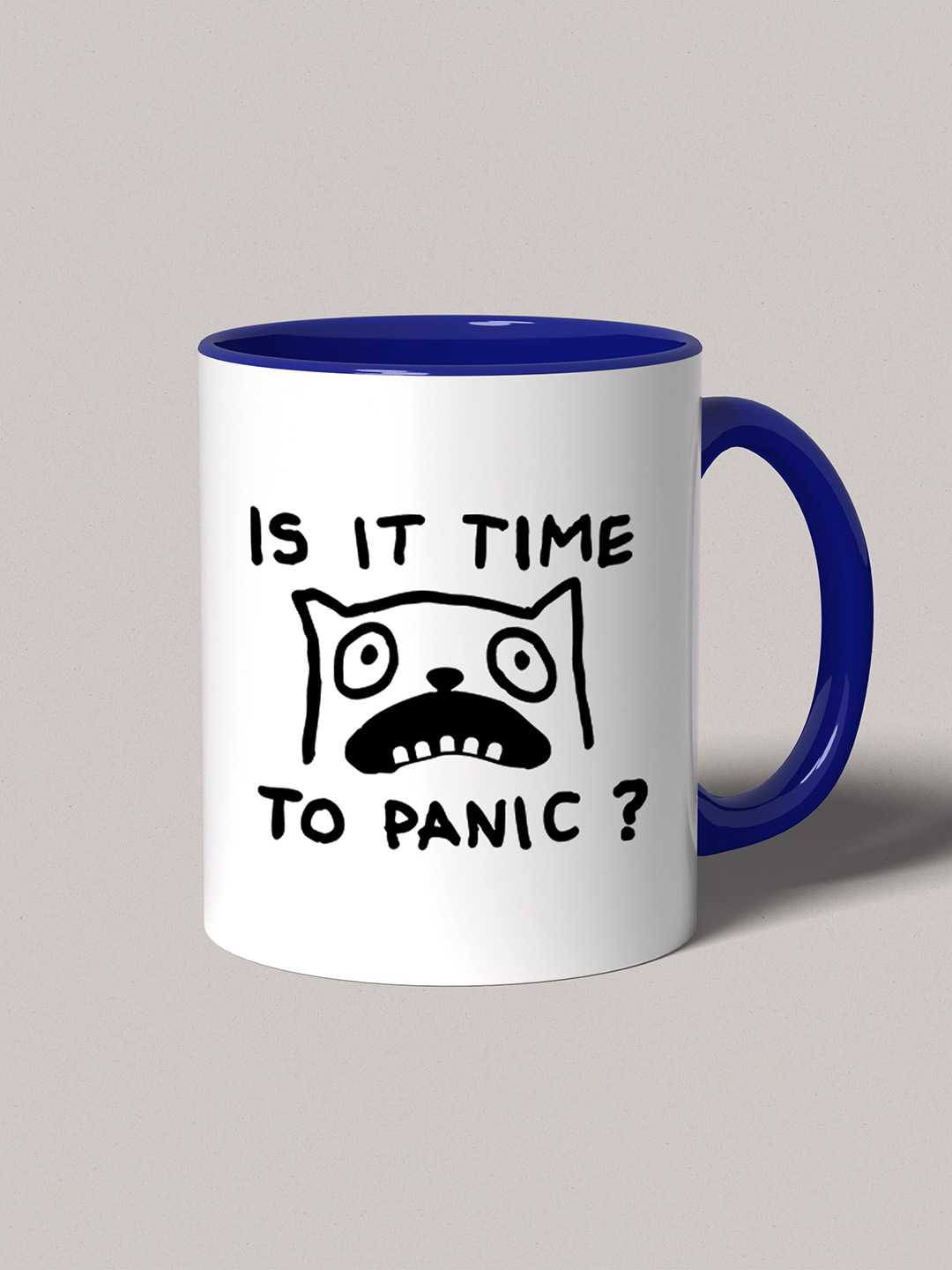 TIME TO PANIC Graphic Printed Ceramic Mug