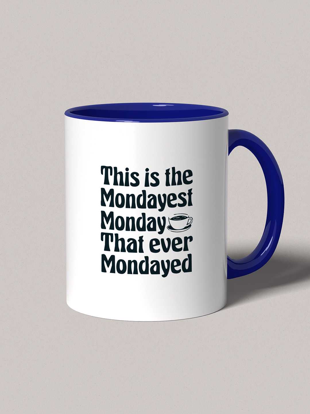 MONDAYEST MONDAY Graphic Printed Ceramic Mug