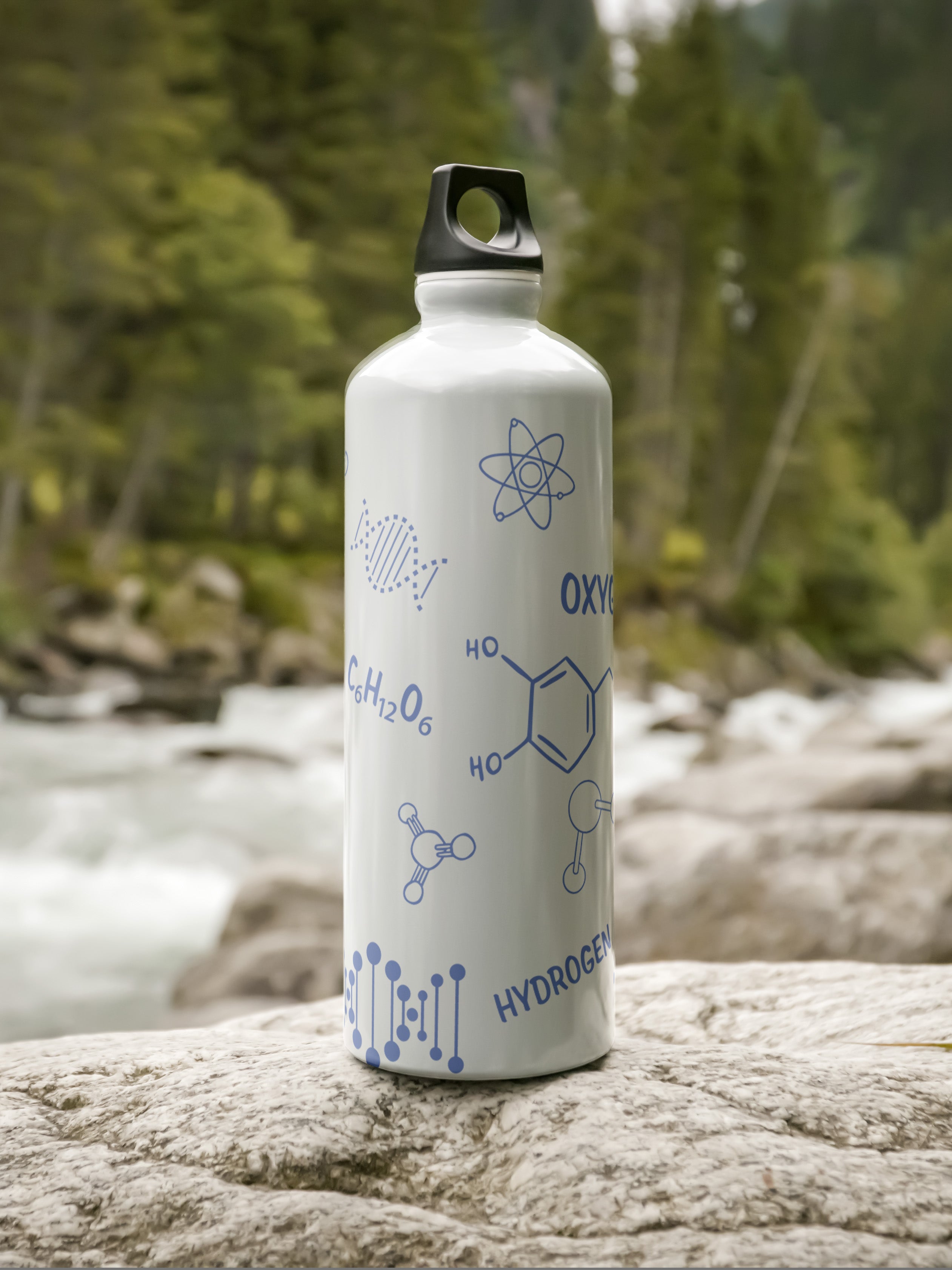 H2O Pattern Graphic Metal Bottle
