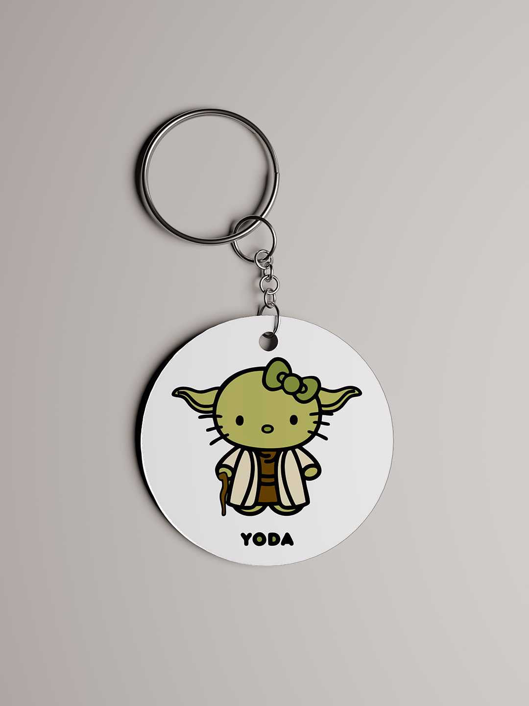 Cute Yoda Graphic Keychain